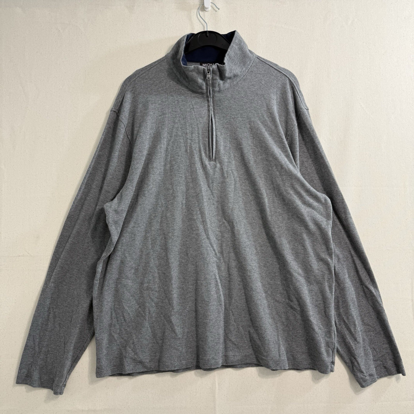 Michael Kors Men’s Light Ash Gray 1/4 Zip Pullover Size XL
