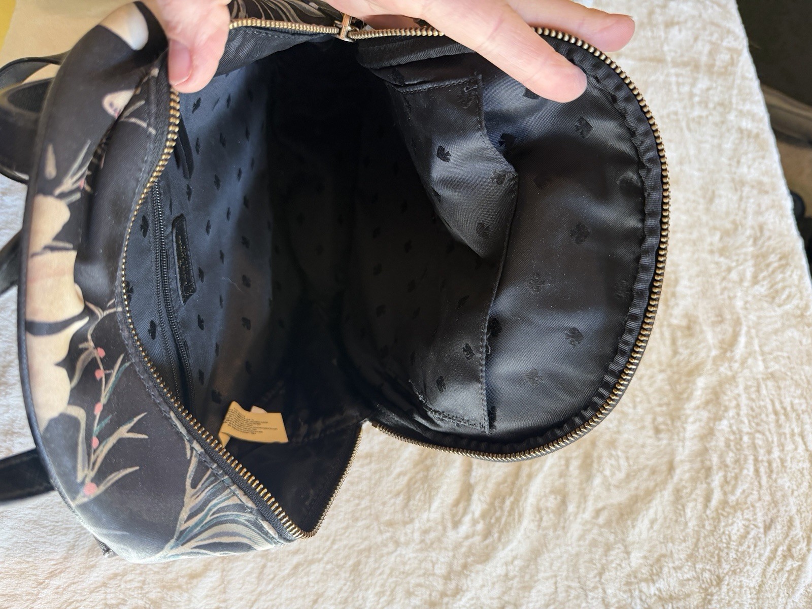 kate spade newyork floral backpack black about height 11.6in width 8.7in GREAT C