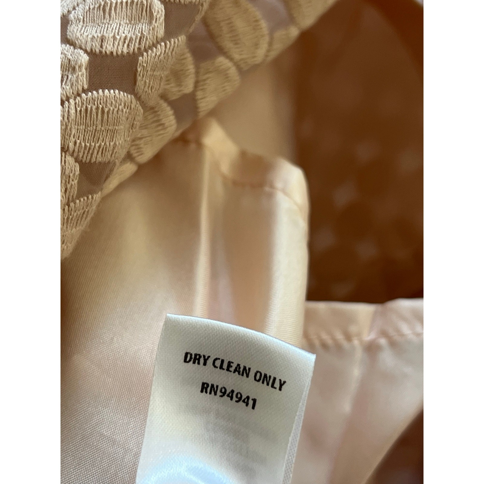 Intermix Nude Pink Beige Sheer Lined Slit Pencil Skirt Womens P Petite Cotton