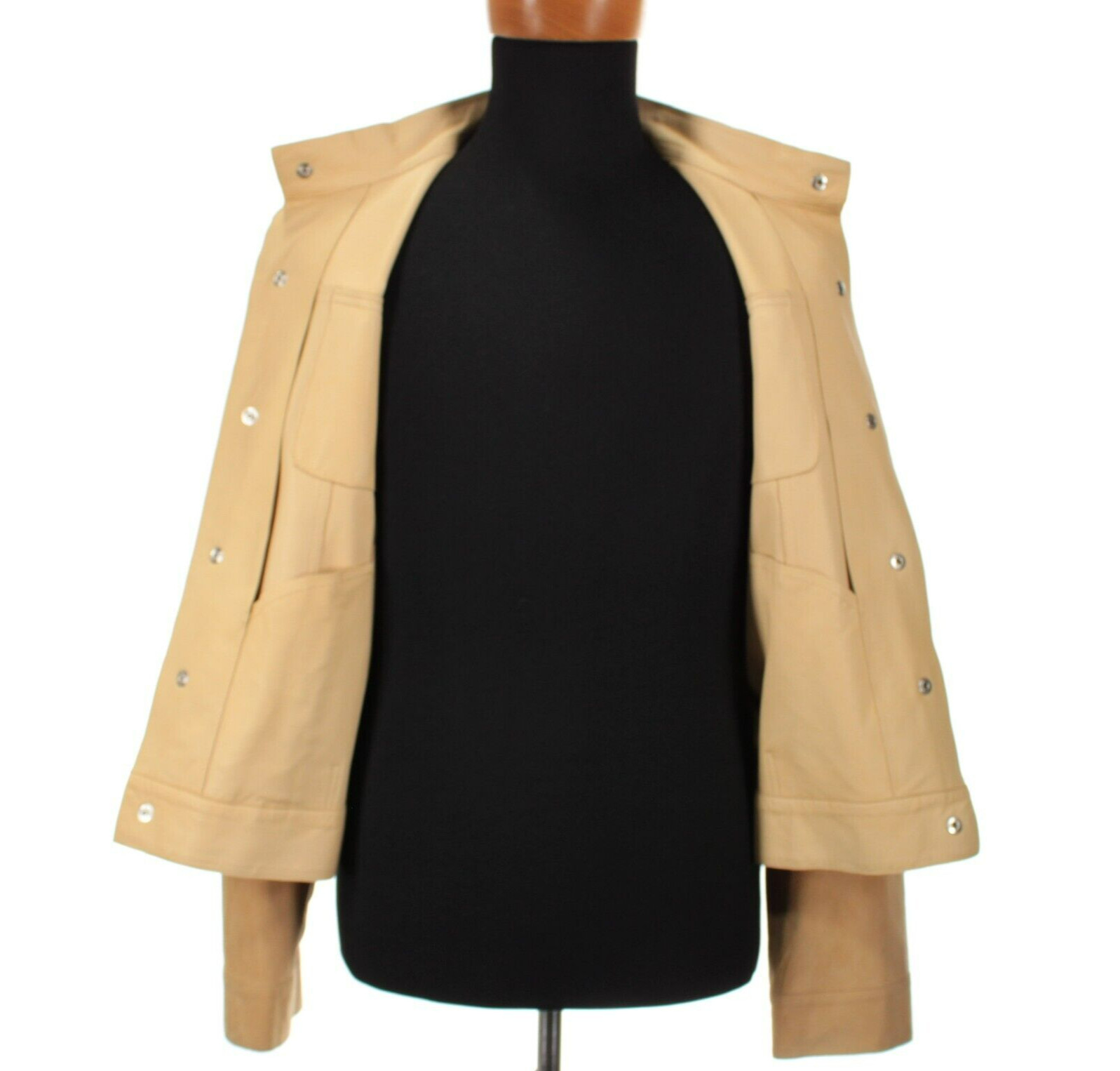 Hettabretz NWD Snap Front Suede Leather Jacket Size 50 (~ Small US) In Solid Tan