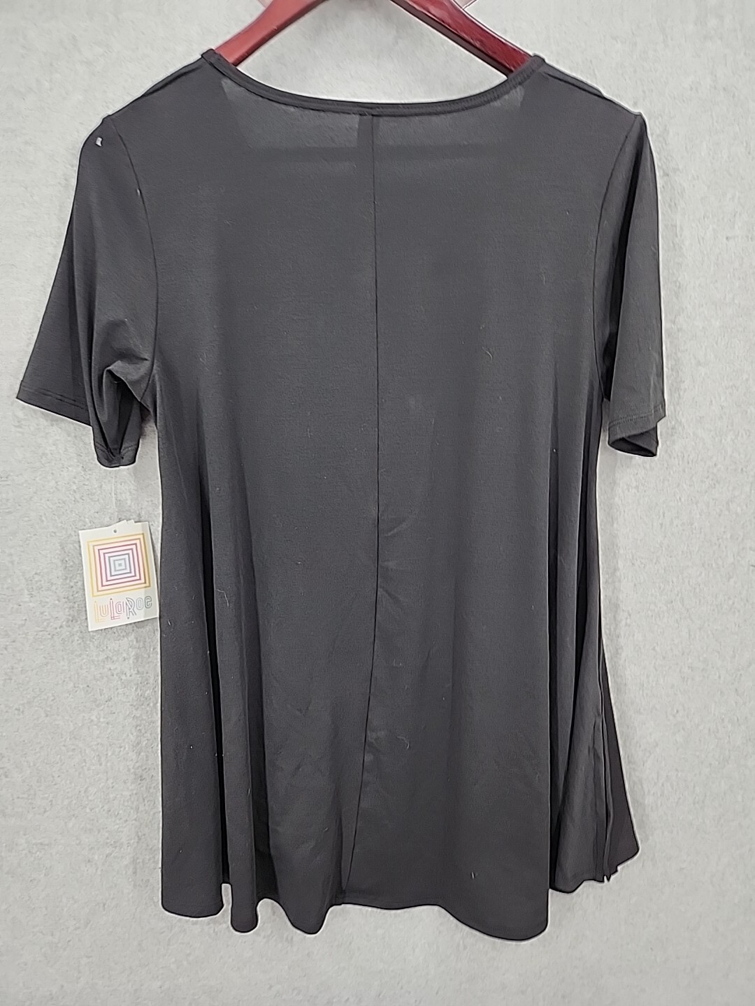 NWT Lularoe Size XS Perfect T Short Sleeve Black Solid Patterned Tunic