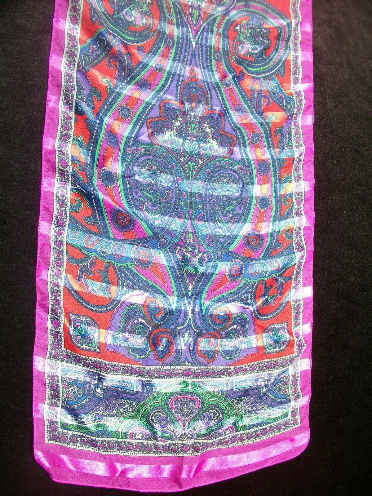 Vintage Italy Scarf Berkshire Red Blue Purple Green SC28