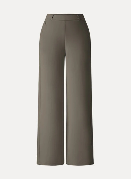 OGL Stretch Cotton Blend Slimming High Rise Wide Leg Pants – Deep Dry Olive