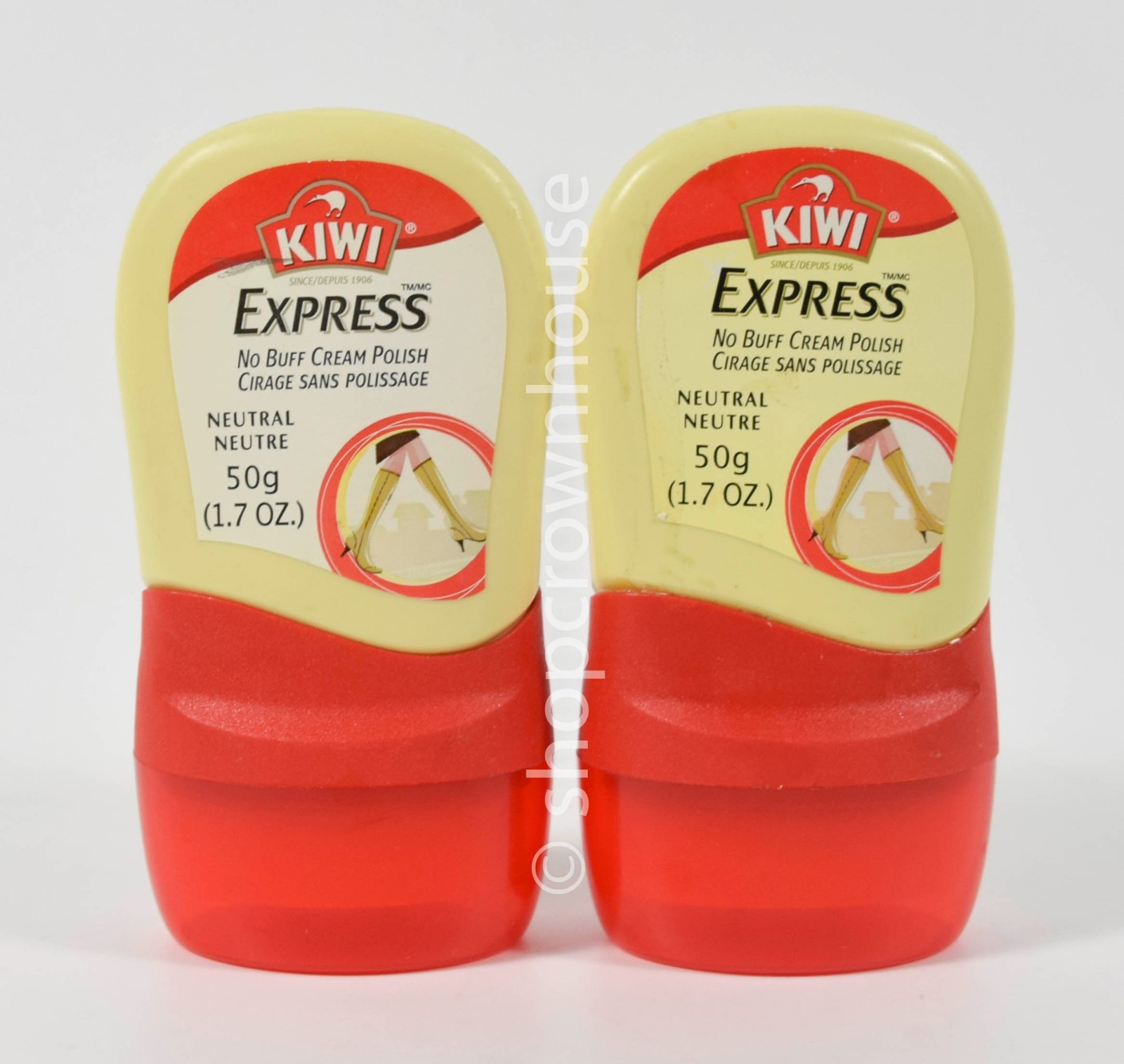 2 Tubes Kiwi Express No Buff Cream Polish Neutral 1.7 oz