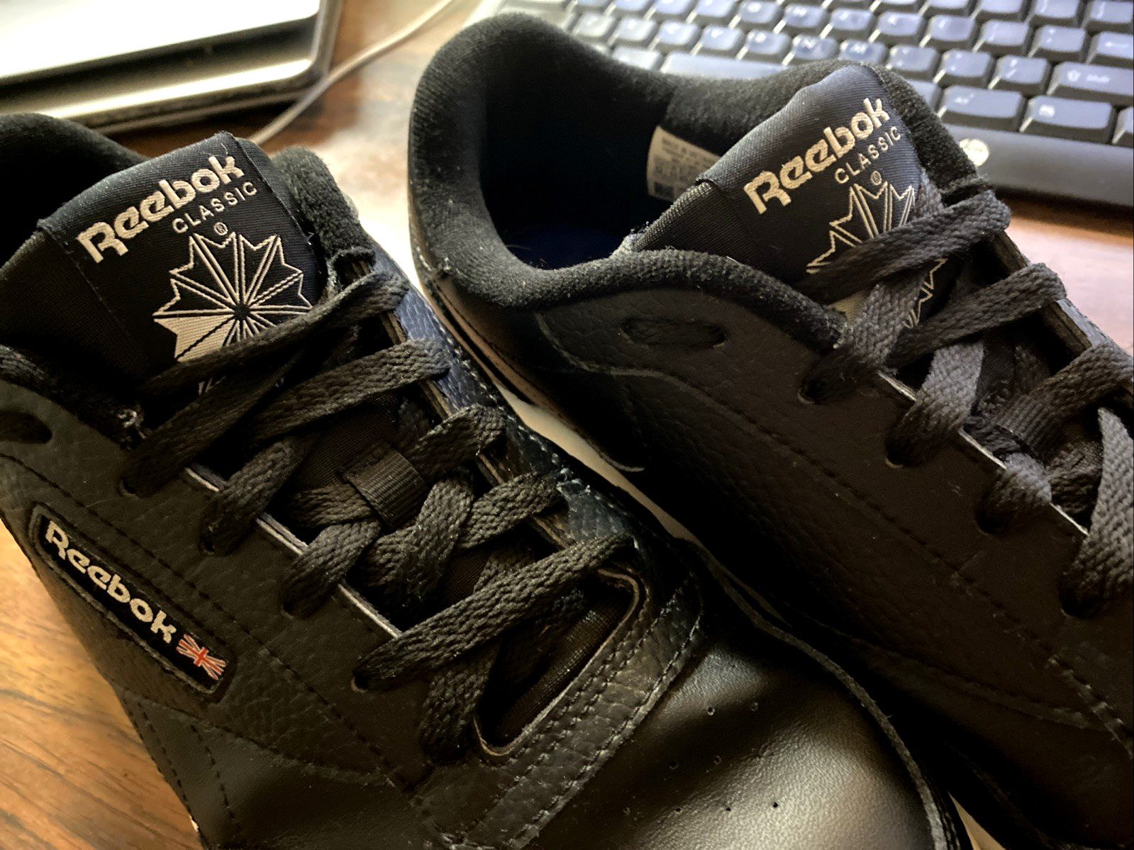 Reebok Men’s Classic Club C 85 Black Leather Gum Sneakers Size 12 Mem Tech Shoes