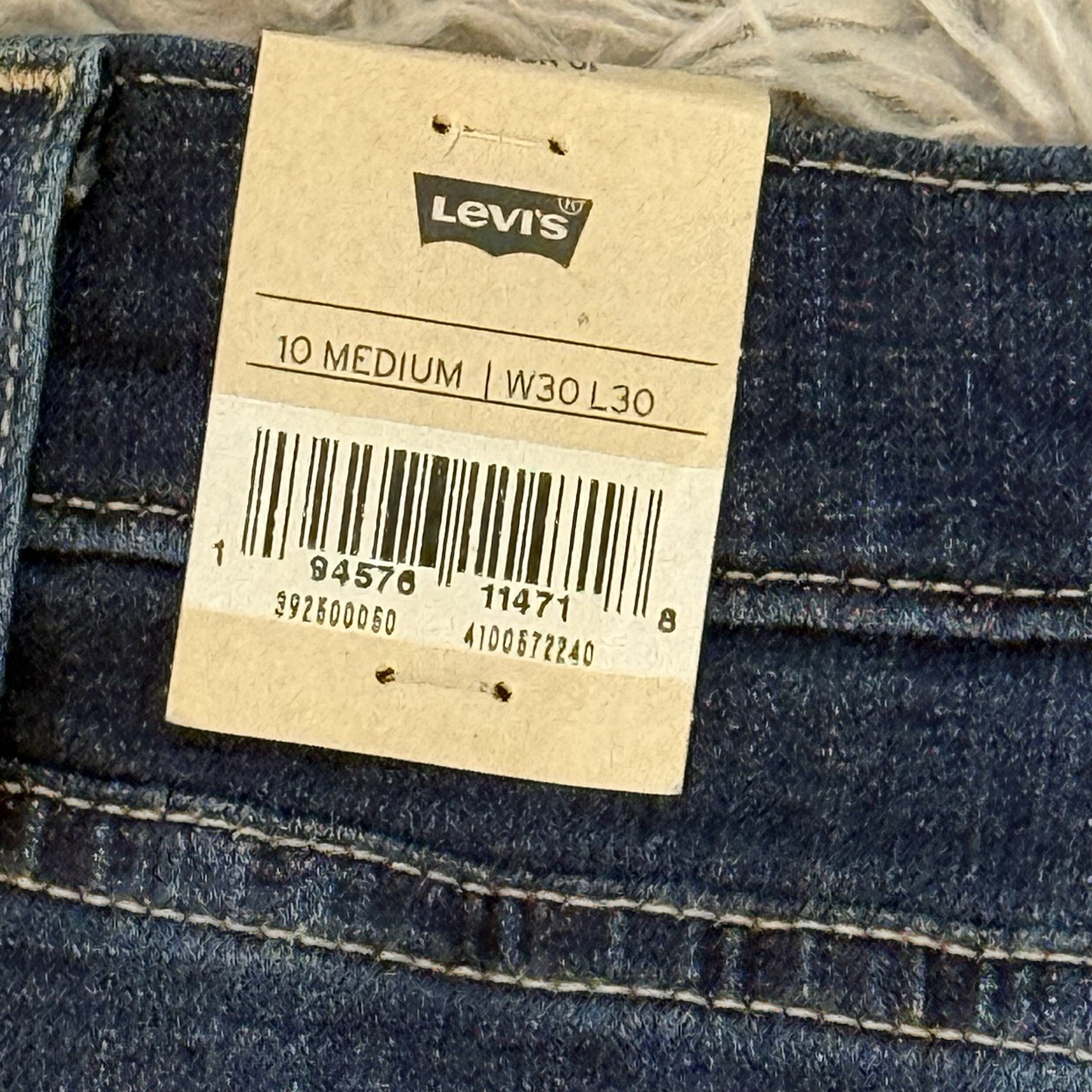 Levis Womens Classic Straight Leg Jeans 10 30 Lapis Dark Horse Medium Wash New