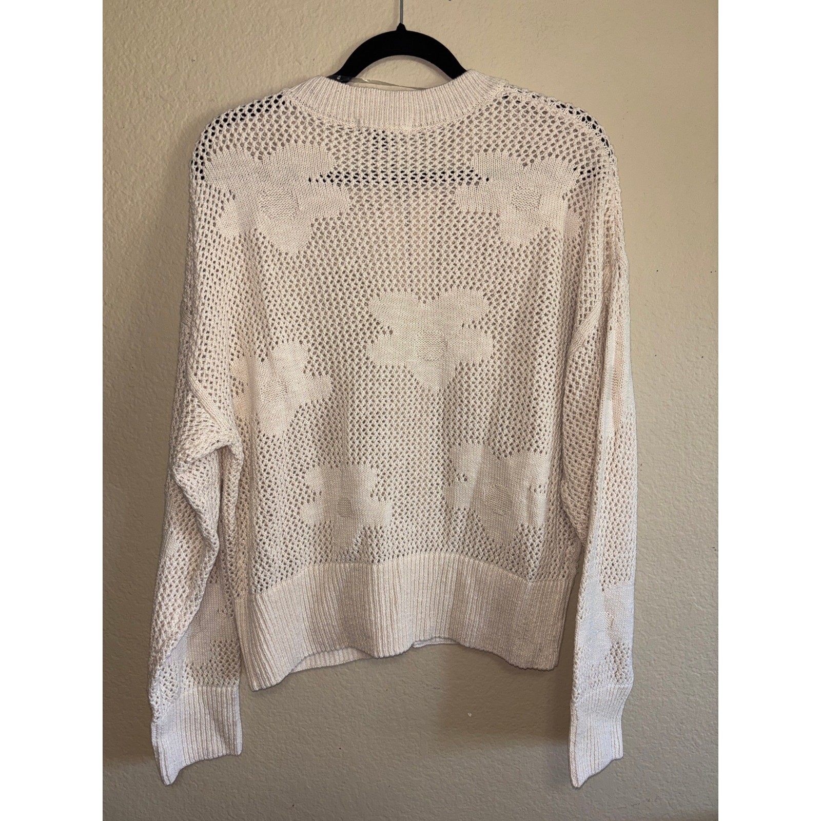 Sanctuary open-knit zip-front cardigan/sweater