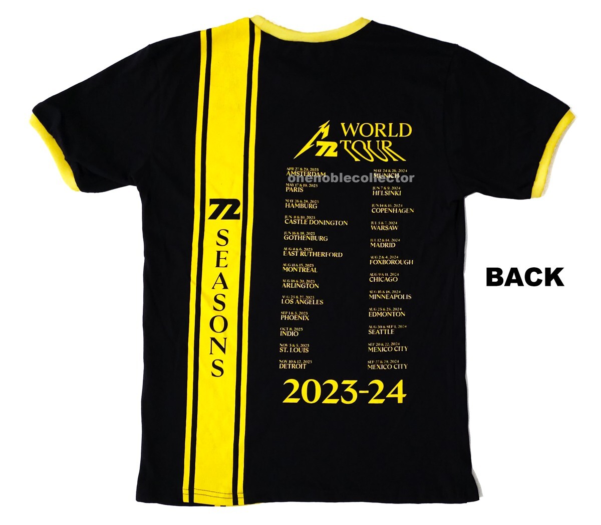 METALLICA 72 Seasons RINGER TOUR DATE SHIRT SMALL SIZE S 2023 Arlington AT&T