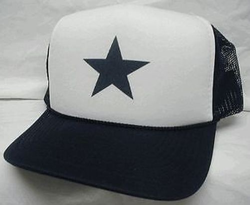 Black Star Trucker Hat mesh hat snapback hat Black New unworn