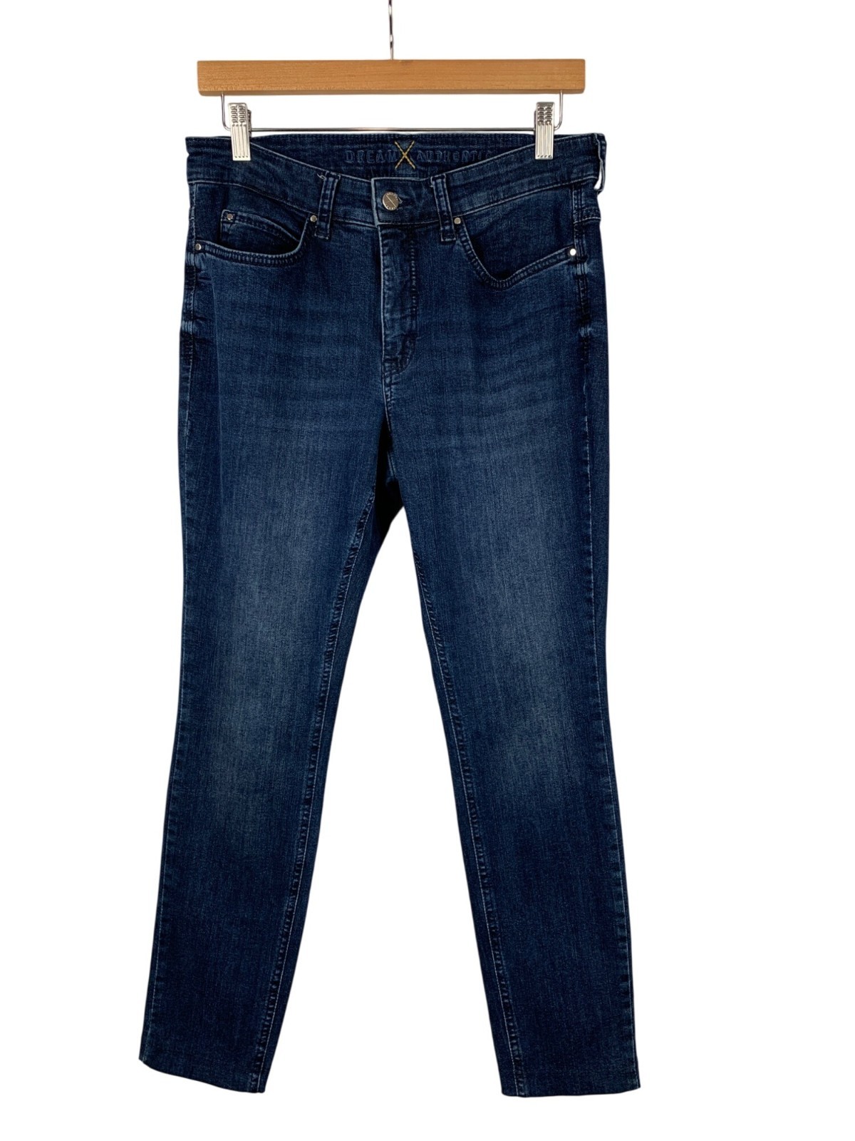 MAC Dream Authentic Skinny Jeans 36/30 Dark Wash Cotton/Polyester Blend