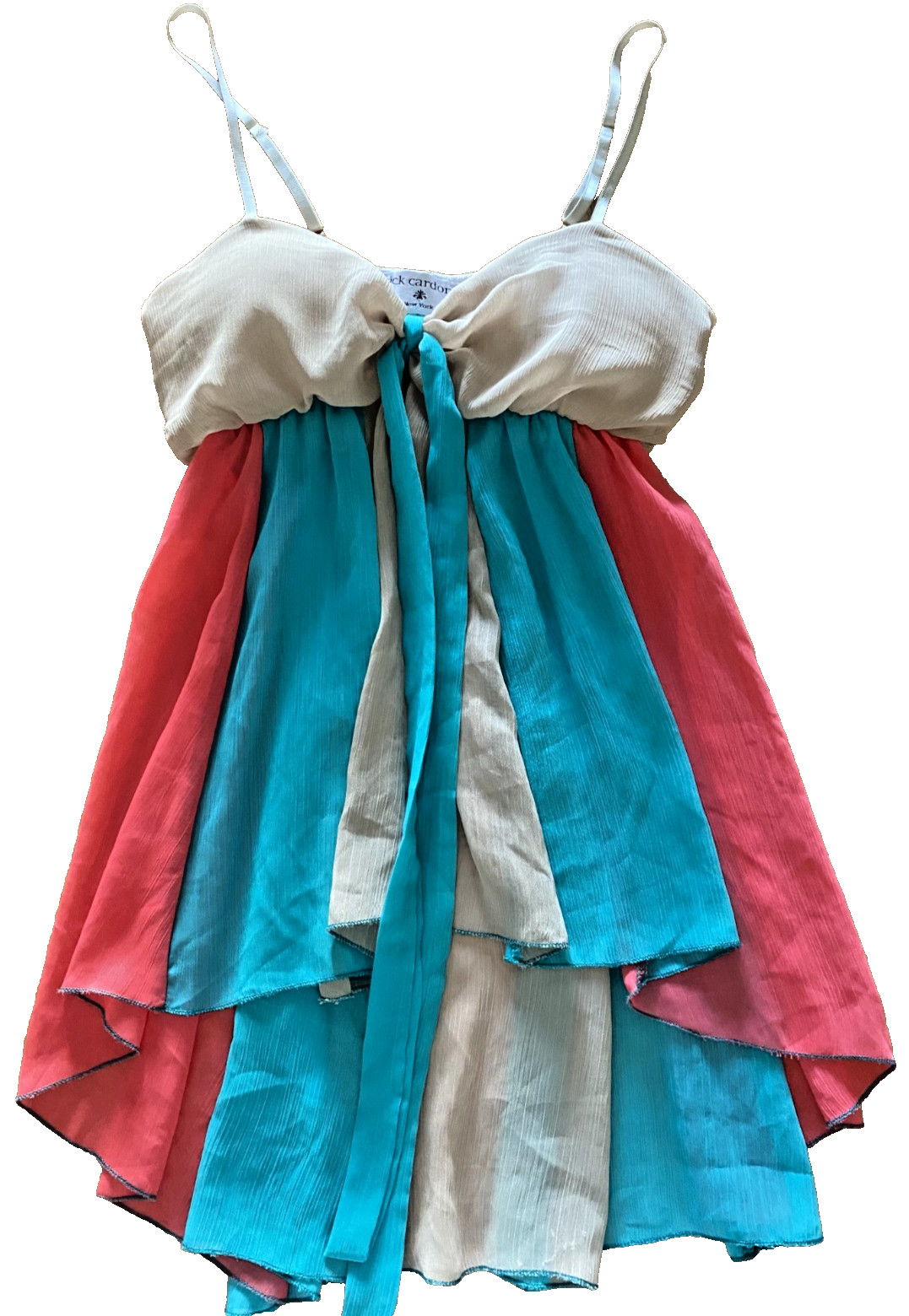 Rick Cardona NY – Y2K Babydoll Cami Made in Italy Sheer Flowy Festival US Small