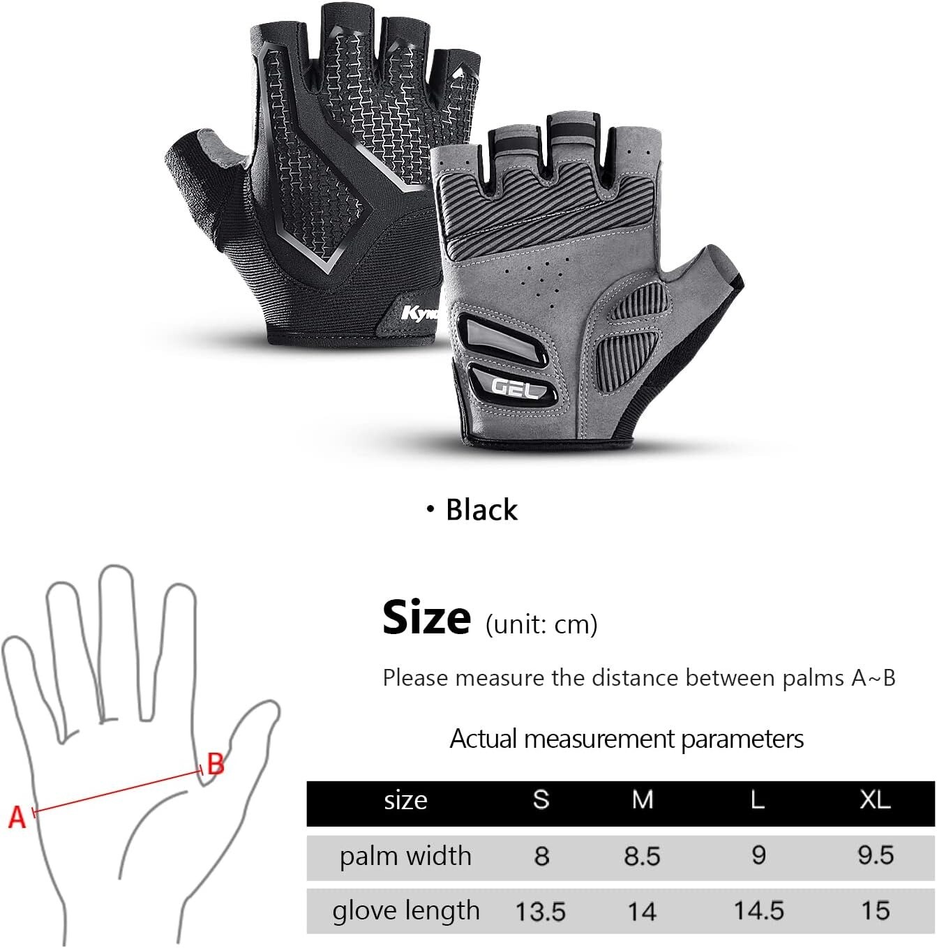 Bicycle Cycling Gloves Anti Slip Shock Gel Pad Breathable Half Finger Gym Gloves