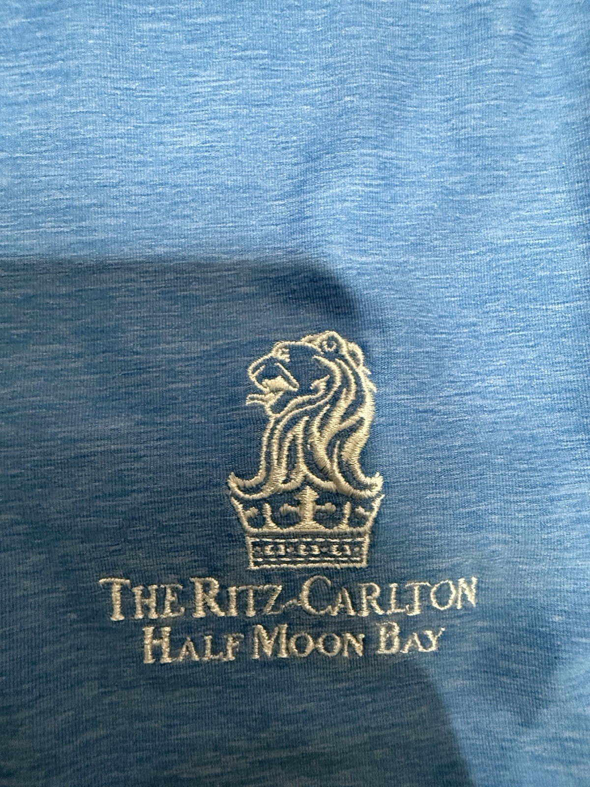 Straight Down Polo Mens XL Blue Performance The Ritz Carlton Half Moon Bay Golf