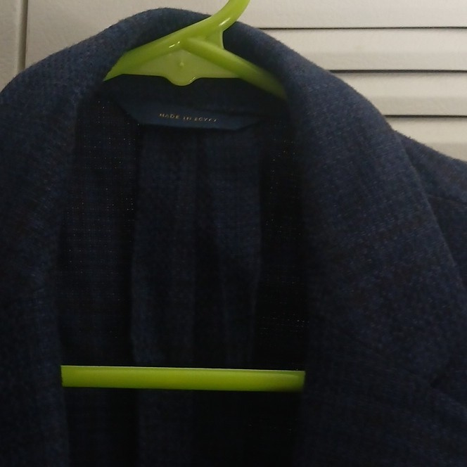 Brooks Brothers Regent Fit Wool Tweed Blue Plaid jacket 42R 35×34