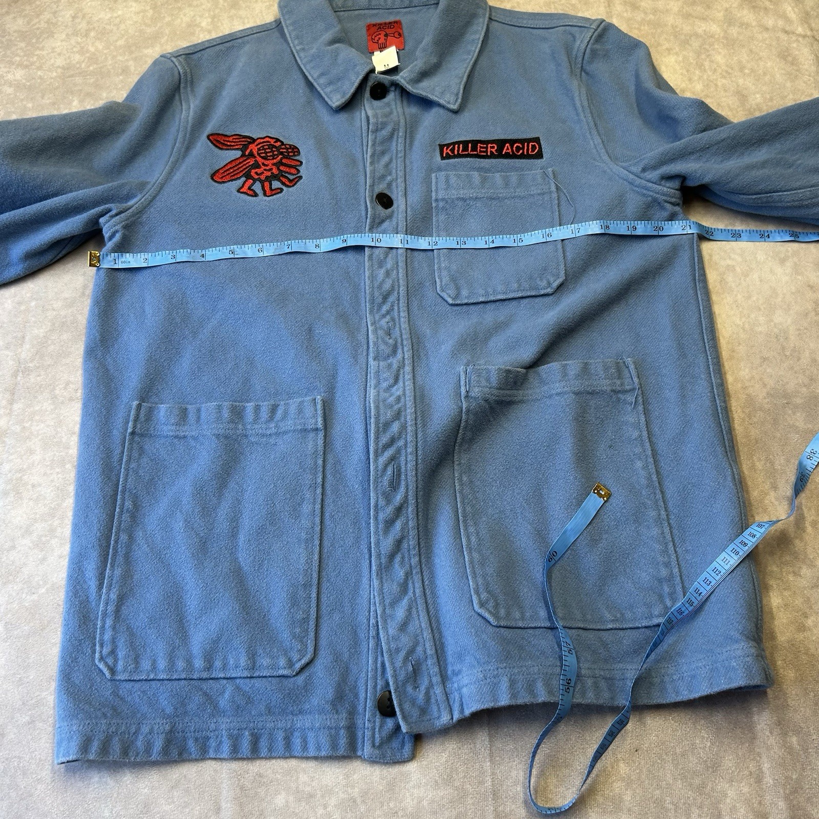 RARE Killer Acid Work All Day Then You Die Shirt Small Heavyweight Embroidered M
