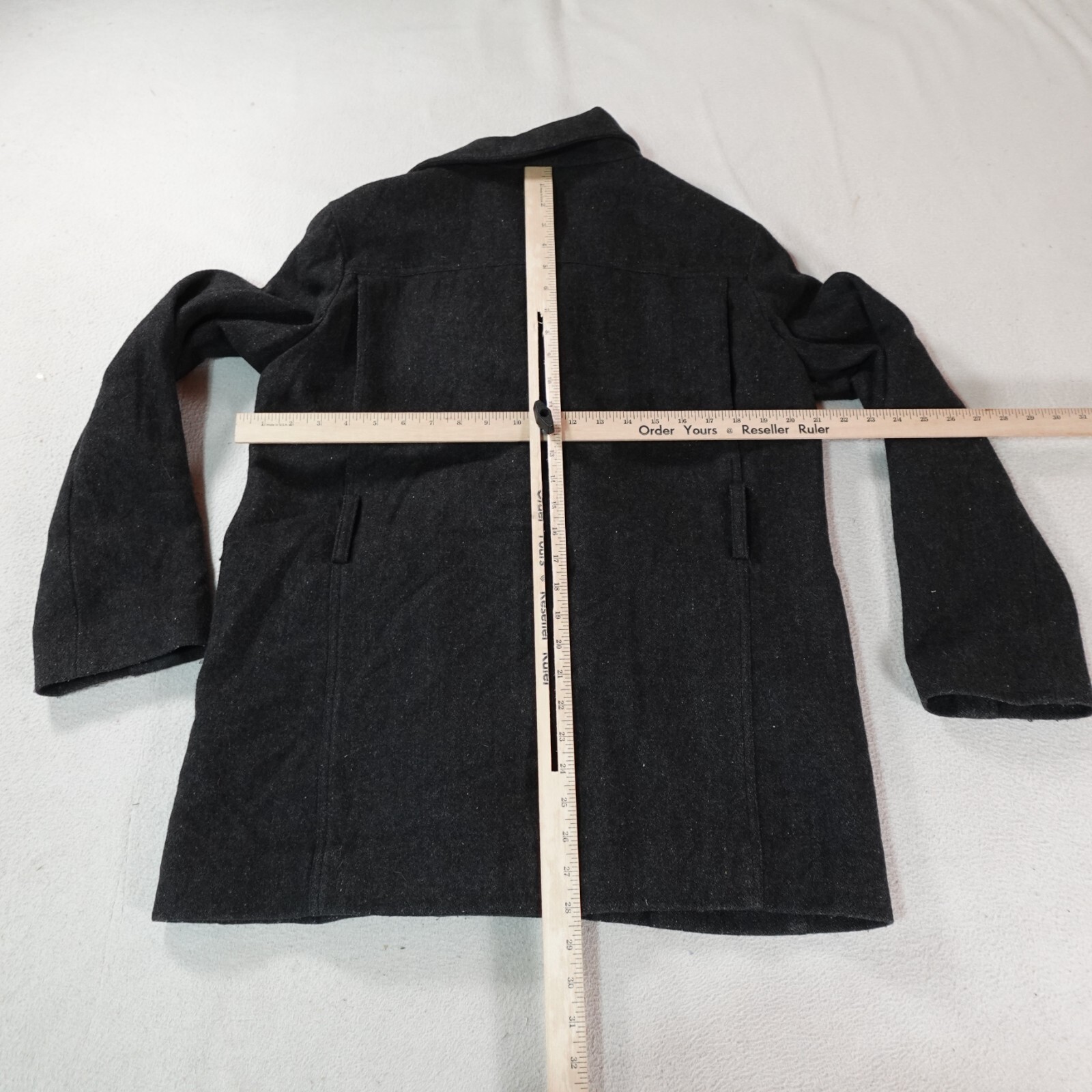 Britches Peacoat Womens 6 Gray Amanda Double Breasted Wool Old Money Outdoor