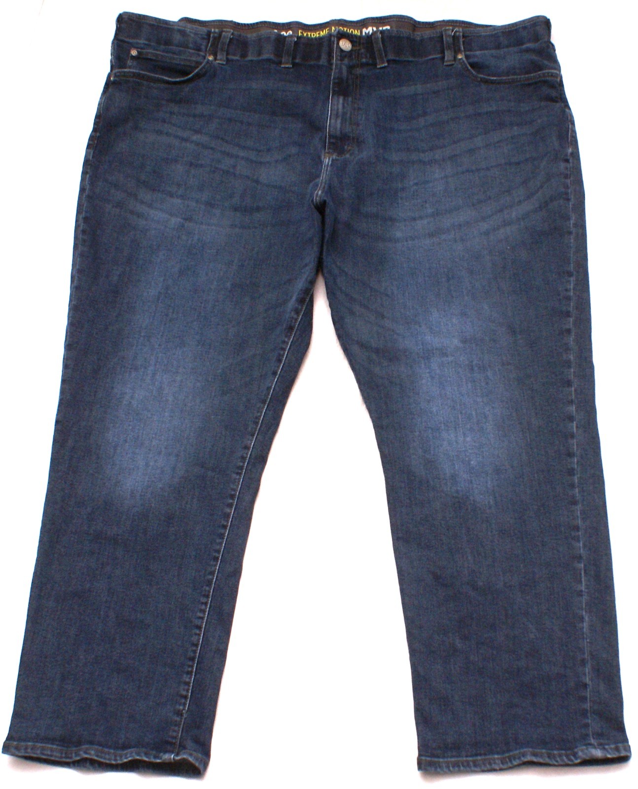 Lee Extreme Motion MVP Jeans Mens 54X30 Straight Tapered Stretch Blue Denim
