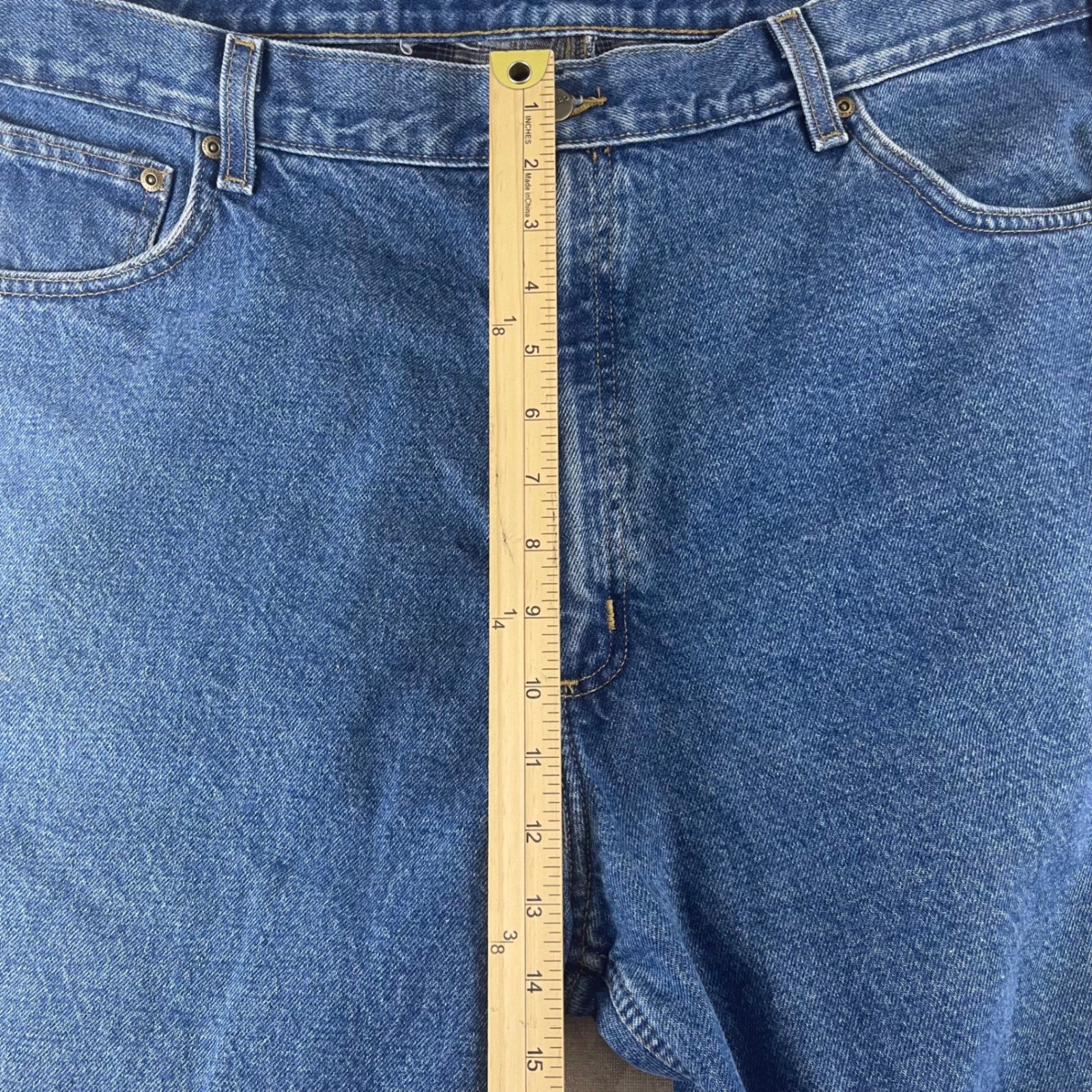 Carhartt B172 DST Flannel Lined Relaxed Fit Denim Jeans Mens 42×32 Blue Dark
