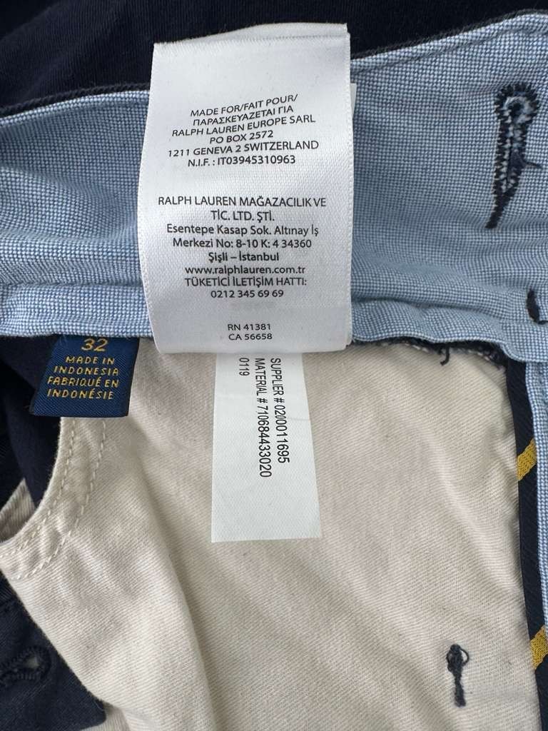 Polo Ralph Lauren Men’s Stretch Classic Fit Shorts 36 Navy Blue Twill 9″ 0120