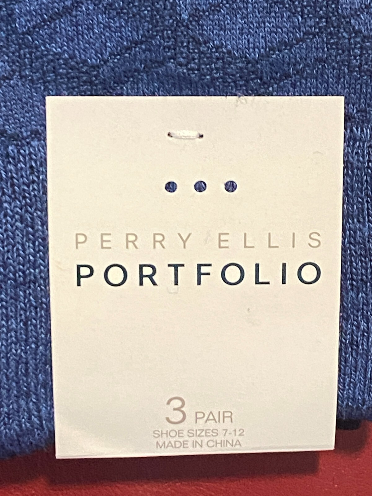 $16 PERRY ELLIS Dress Socks | 3 Pair | Blue Grey | Shoe 7-12 Sock 10-13