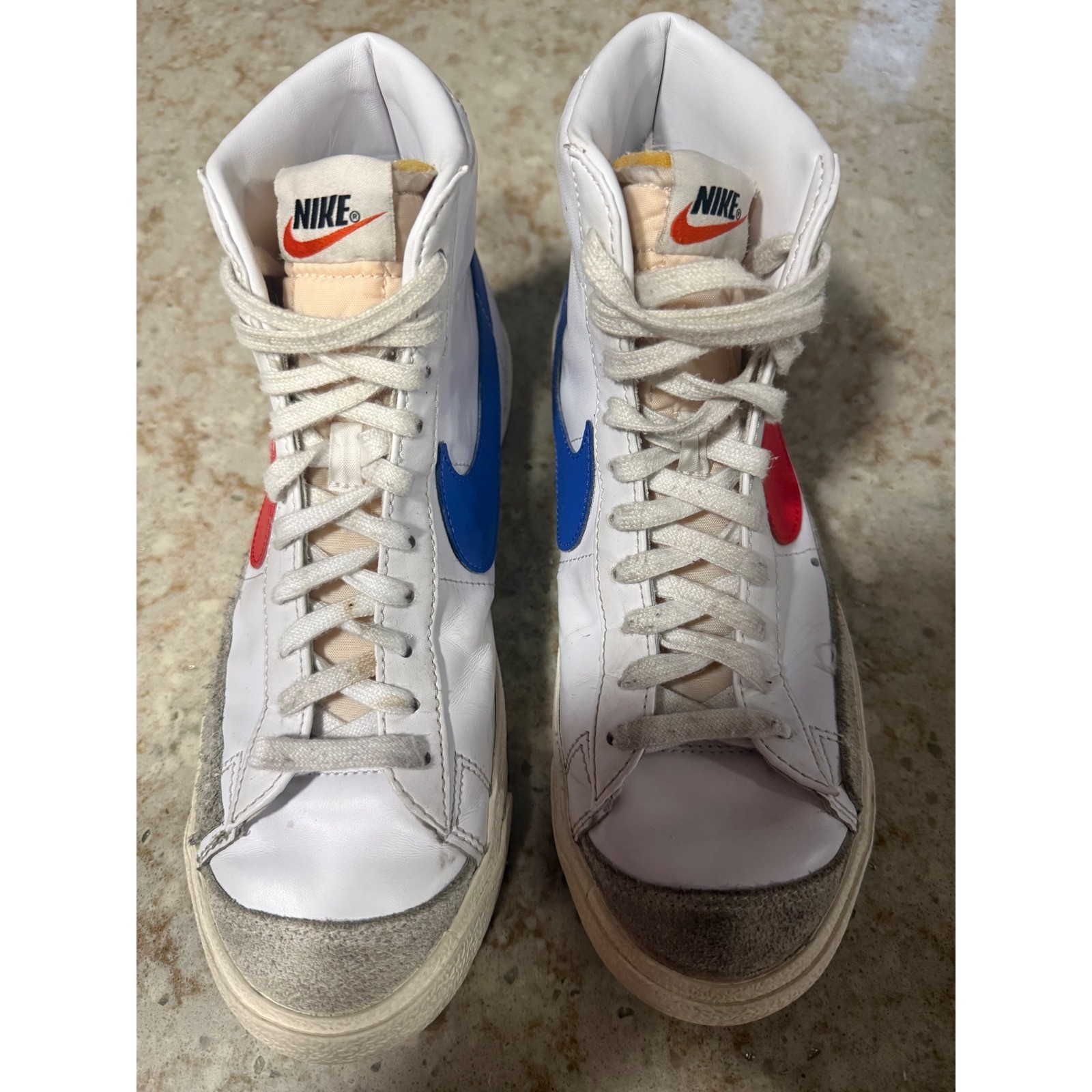 Nike Blazer Mid 77 Vintage White Red Blue BQ6806-117 Mens 8 Sneakers