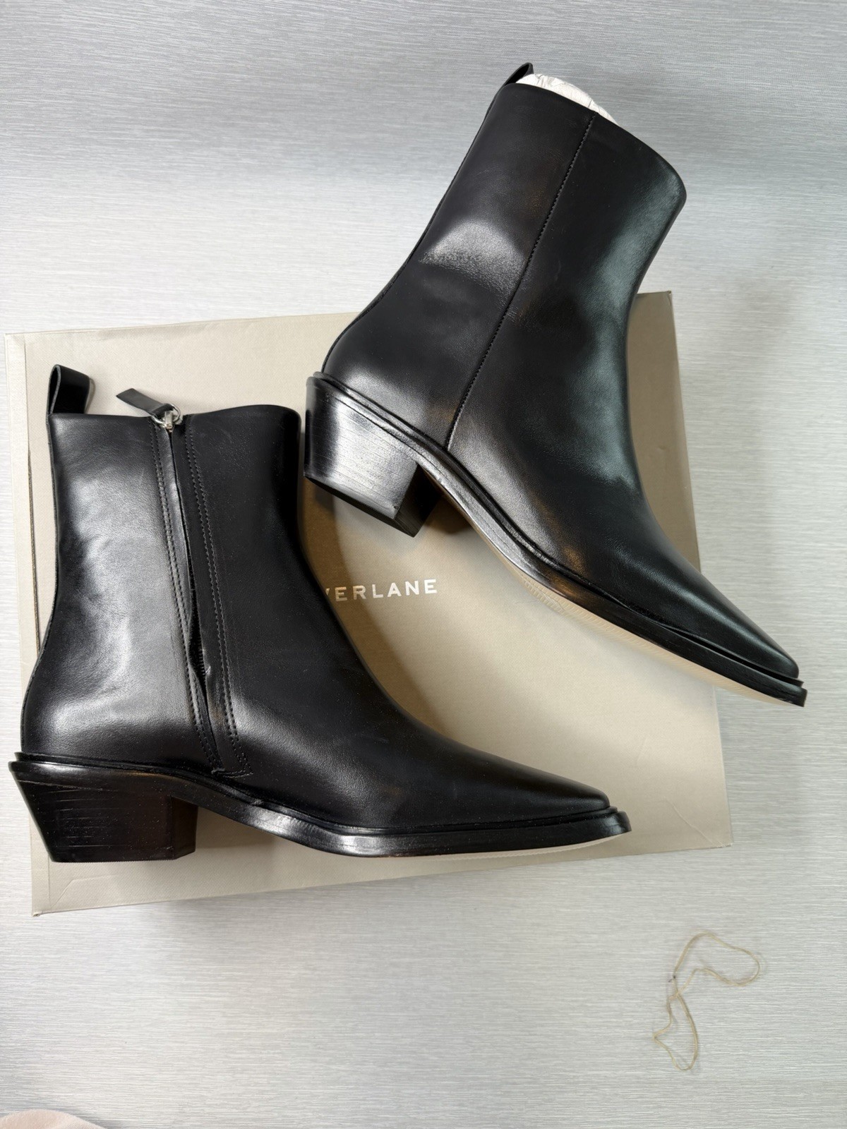 Everlane The Havana Boot Black Leather Ankle Boots Size 9 New in Box