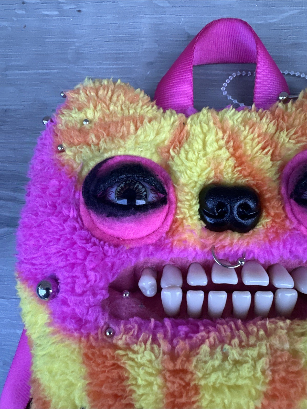 Mini Fuggler Backpack Homemade Adjustable Straps Piercings – Please Read