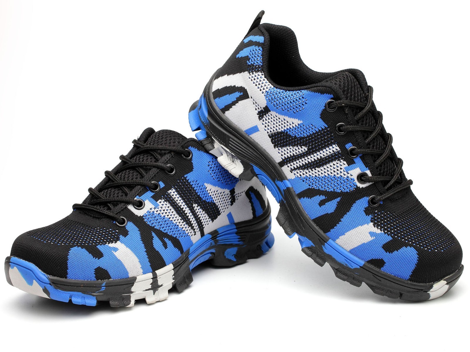 Camouflage Steel Toe Safety Shoes for Men Women Lightweight Work Sneakers