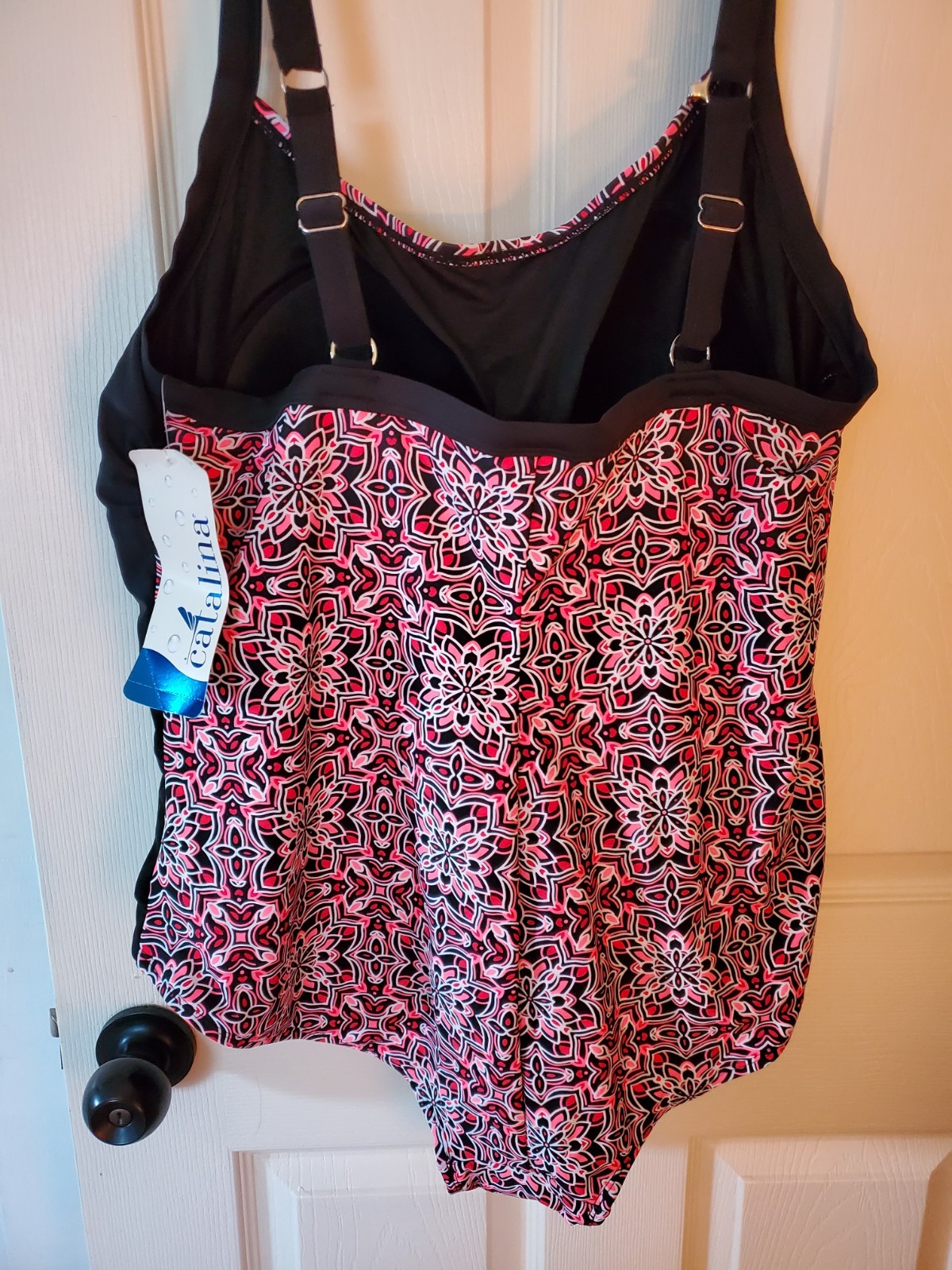 CATALINA Plus Size 3x 22W-24W Built-in Bra One Piece Swimsuit Adjustable NWT