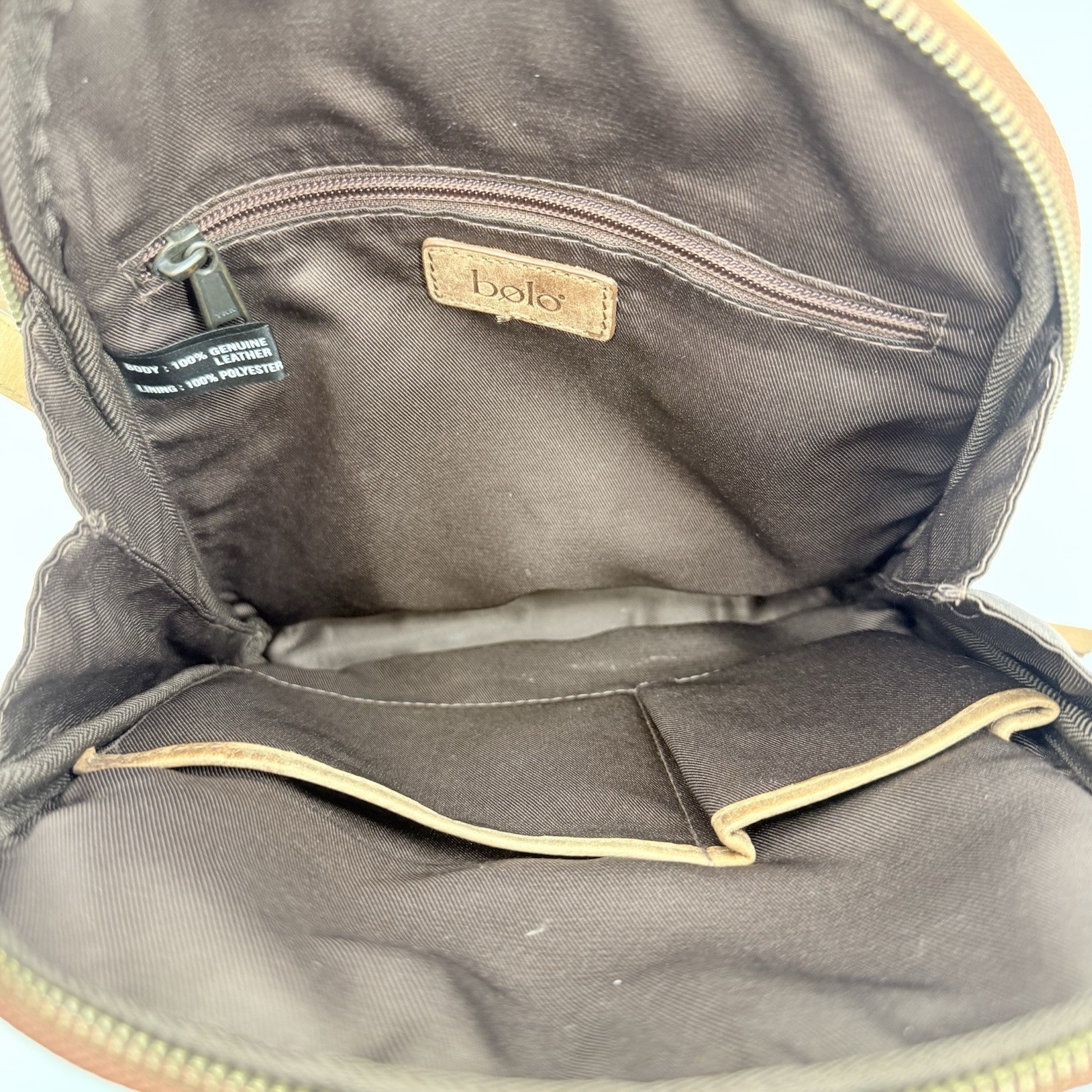 Bolo Brown Genuine Leather Mini Backpack Purse Tassel Front Pocket YKK Zip Boho