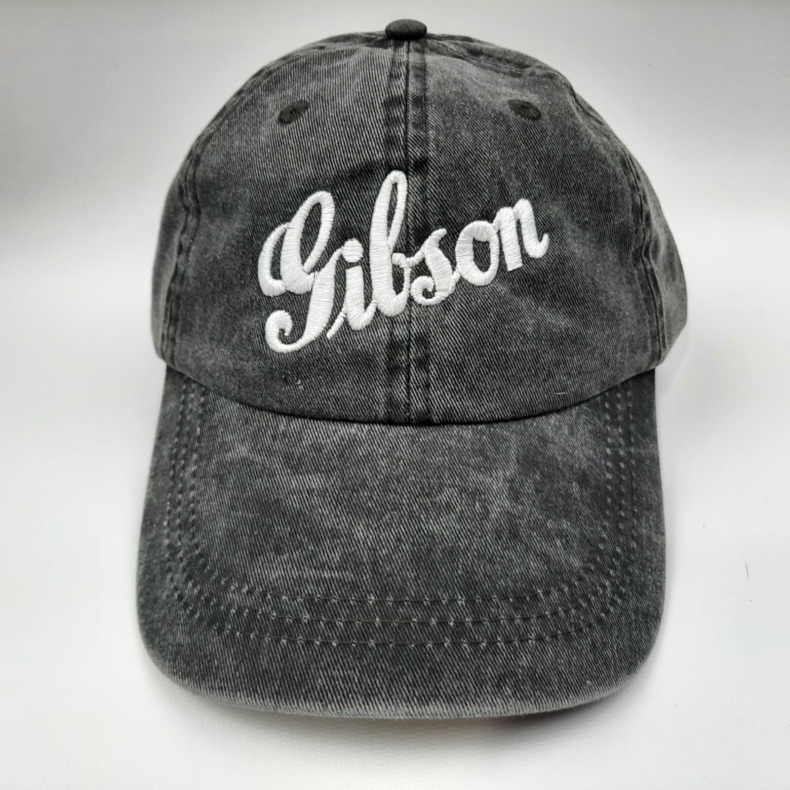 Gibson Guitars Low Profile Baseball Dad Hat Cap Buckle Gray Cotton Embroidered