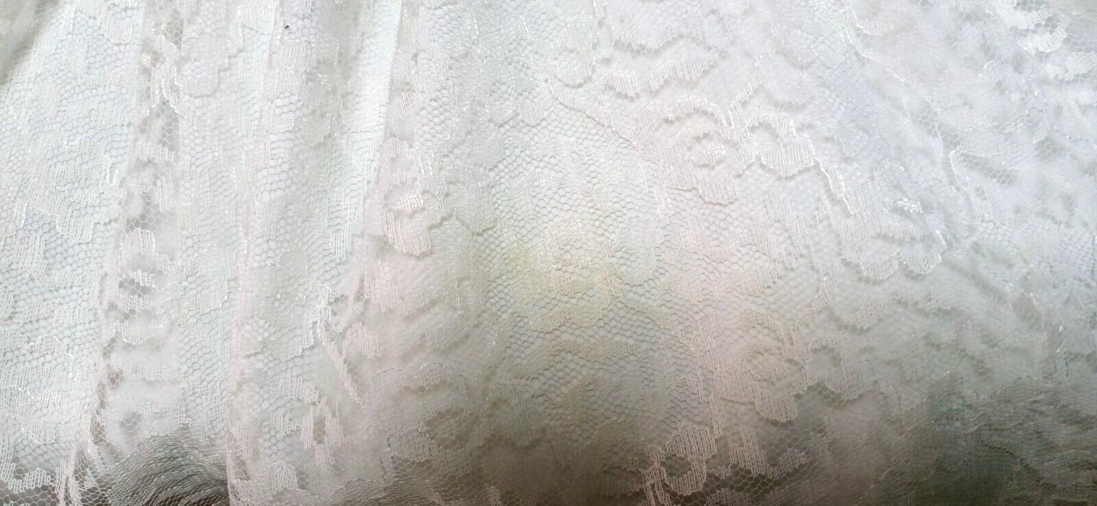 Vtg 50s Rose Lace Dress Peter Pan Collar ILGWU Union Made USA JUNIORS Sz 14