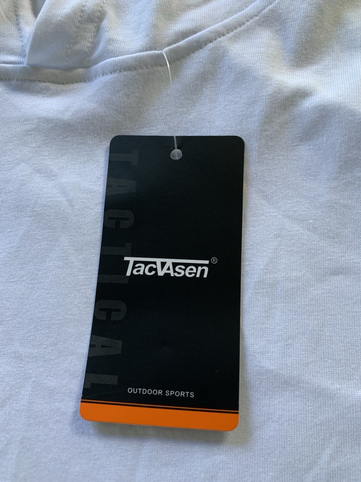Mens NWT 2X Short Sleeve White Hoodie By Tacvasen 100% Cotton