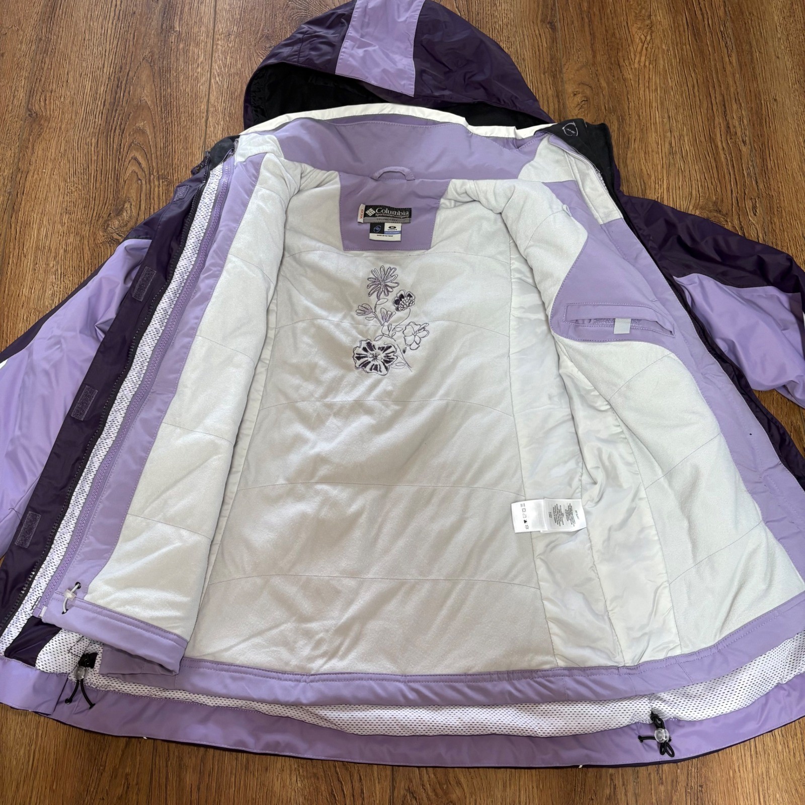 Columbia XCO Storm Dry Interchange 2 in 1 Jacket Purple Womens M Ski Snow Coat