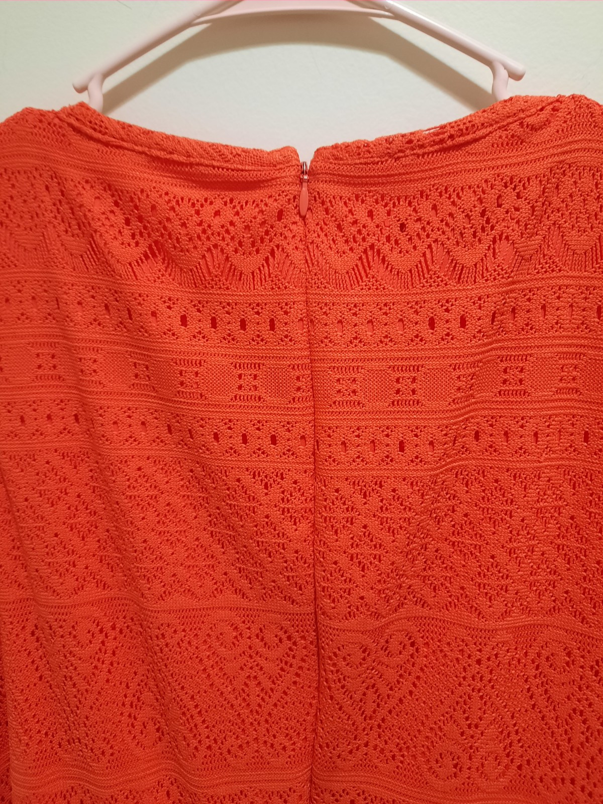 Covington Size 16w Zip Up Sleeveless Orange Dress Pretty Cute Midi Special Occas