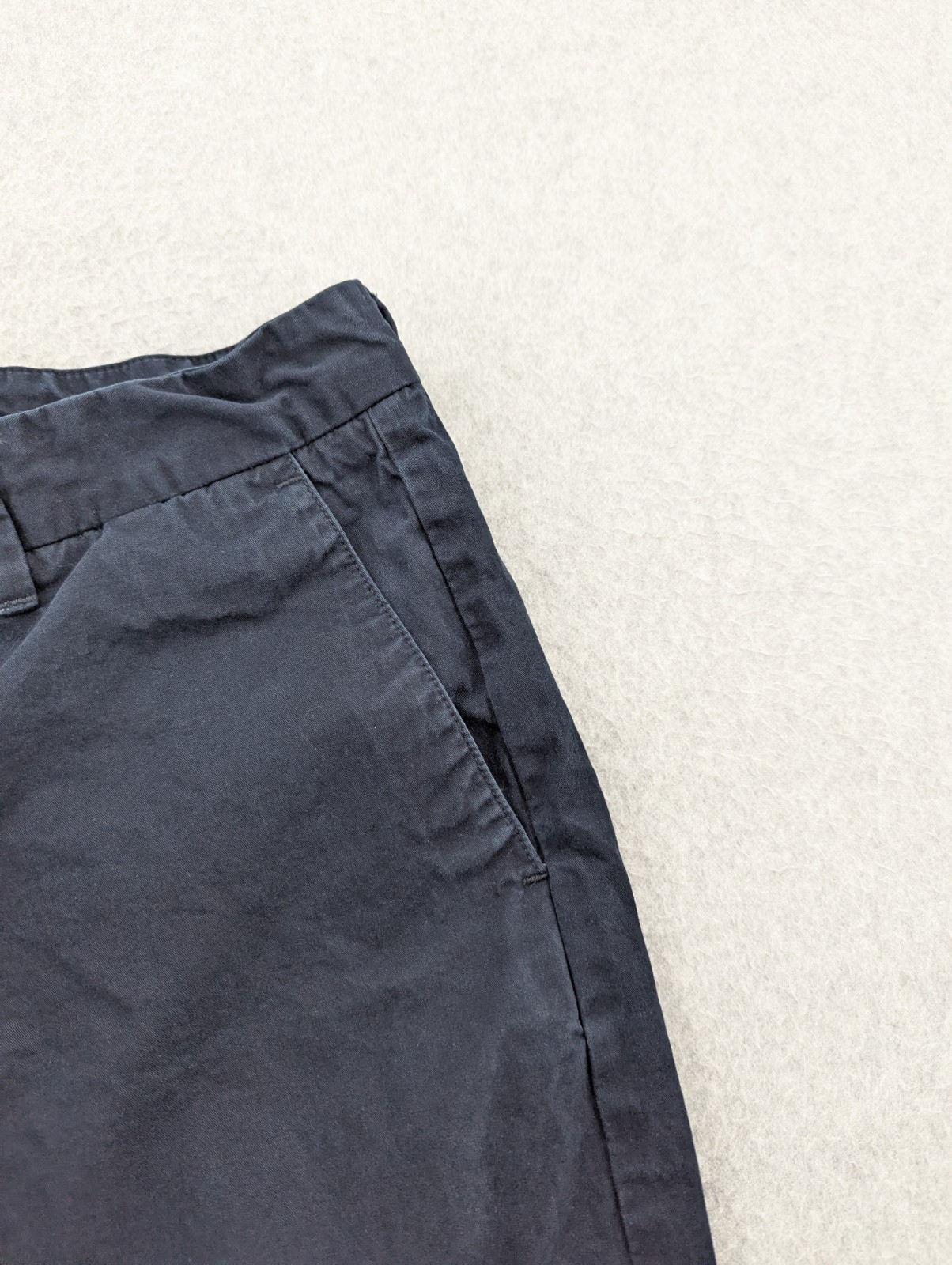 Asket The Shorts Mens 28 Organic Cotton Navy Blue Slim Fit Chino Preppy 8″ *READ