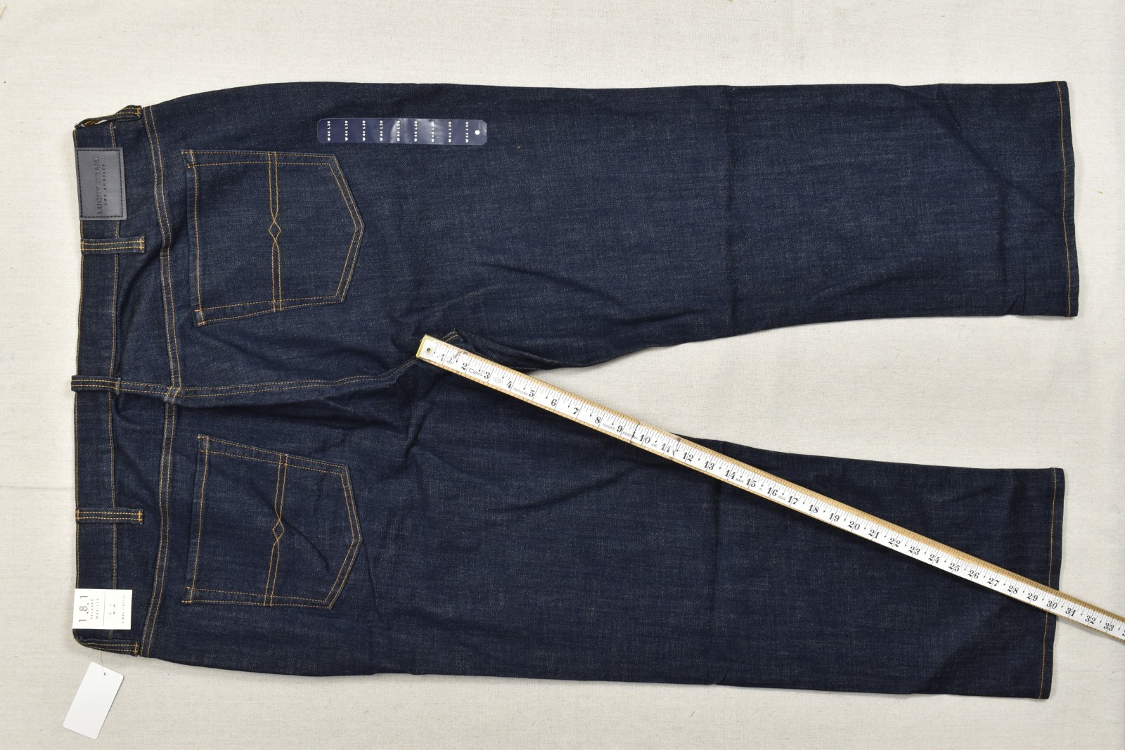 Lucky Brand Men’s 181 Relaxed Straight Denim Jeans Dark Wash Blue 44×30 Zip NEW