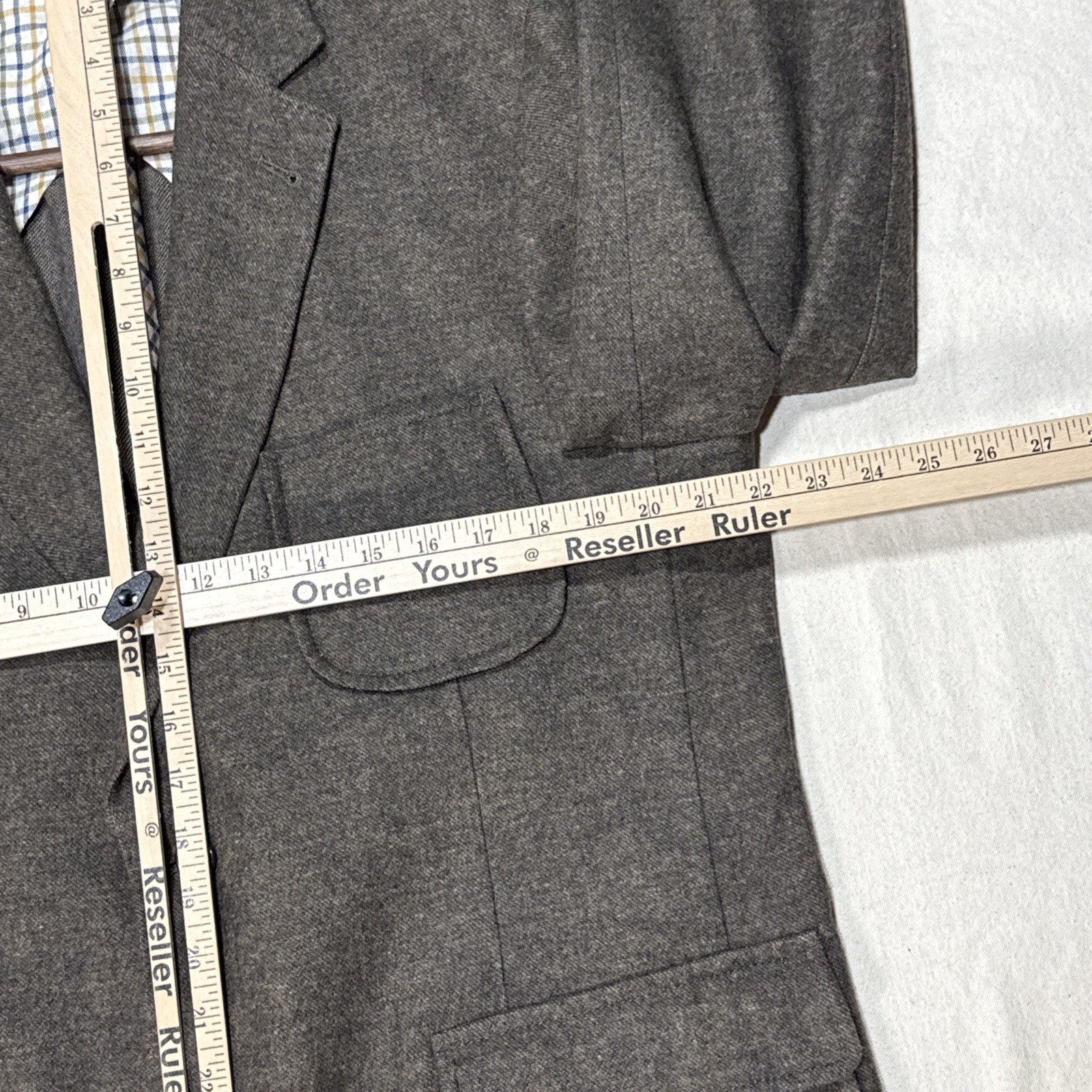 Kroon Wool Cotton Linen Blazer Jacket Mens 42 Brown Single Vent Unstructured