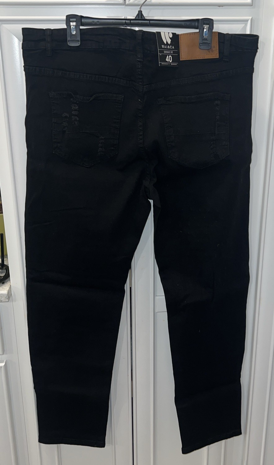 Waimea Mens Black Distressed Stretch Skinny Fit Jeans NWT MSRP $65 S/M4765D