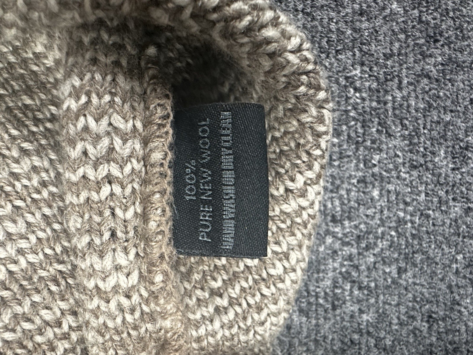 Peregrine Sweater Mens L Wool Cable Knit Fisherman British Pullover Geometric