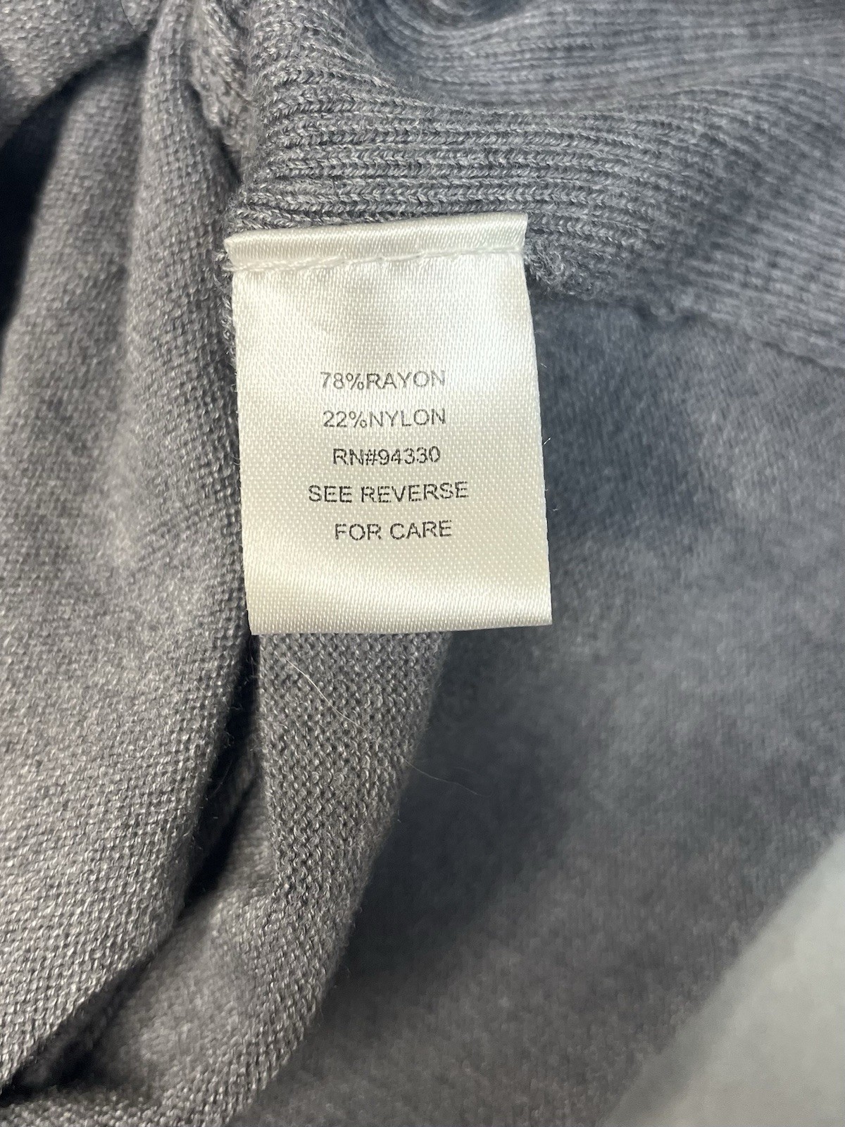 Takeout Size S Gray Turtleneck Short Sleeve Ruched Sides Knit Sweater Shirt Y2K
