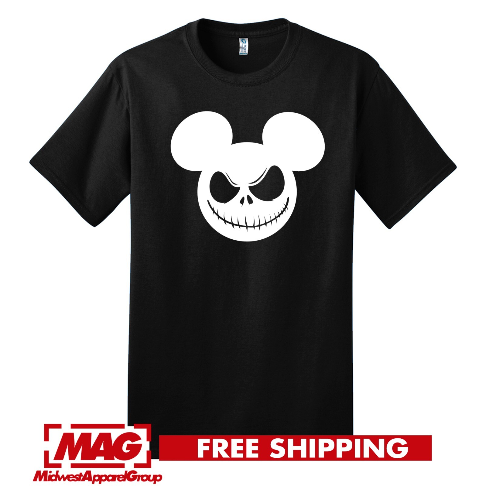 NIGHTMARE MICKEY T-SHIRT Parody Shirt Jack Skellington Before Xmas Burton Mouse