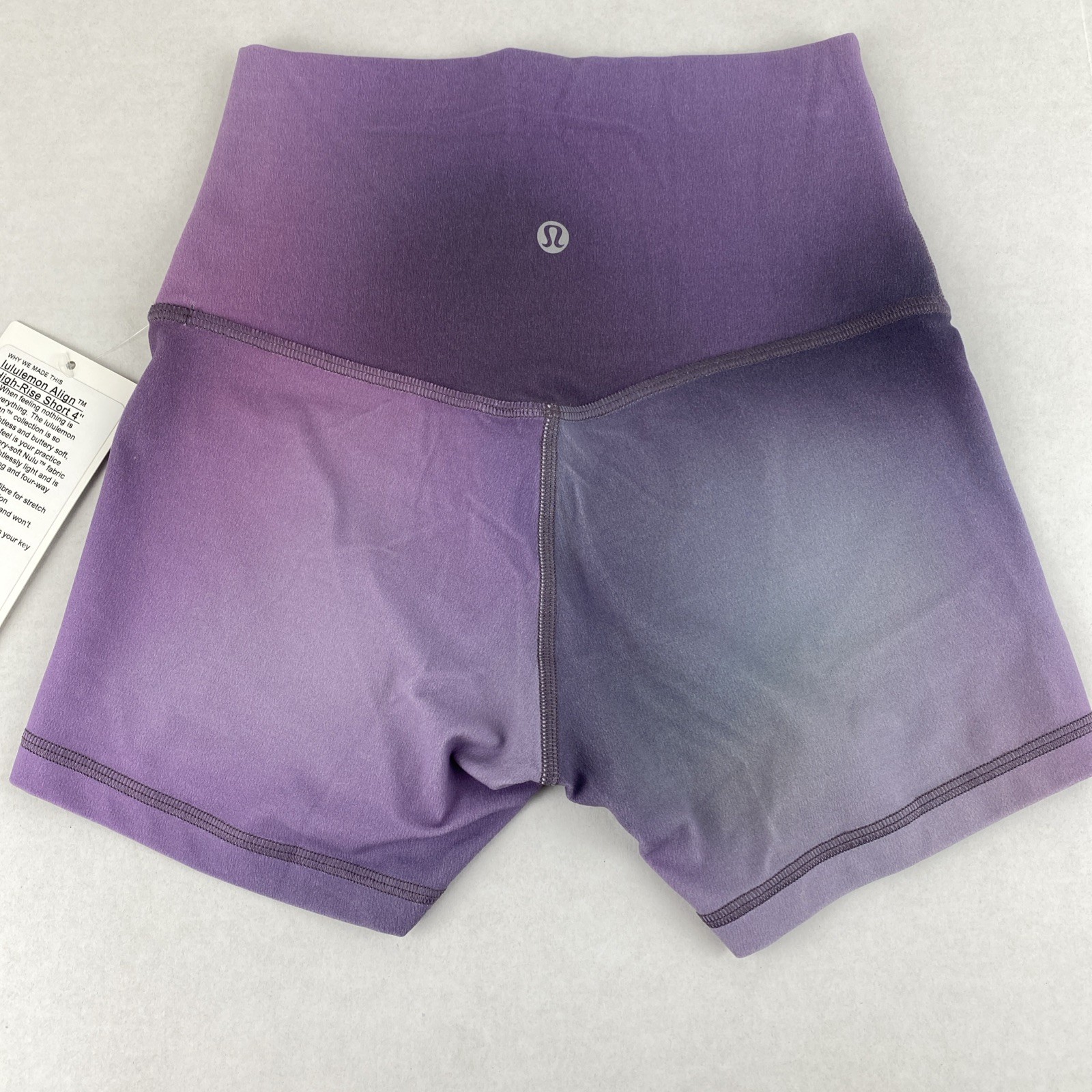 Lululemon Align High Rise HR Shorts 4″ Purple Ombre Size 4 $64