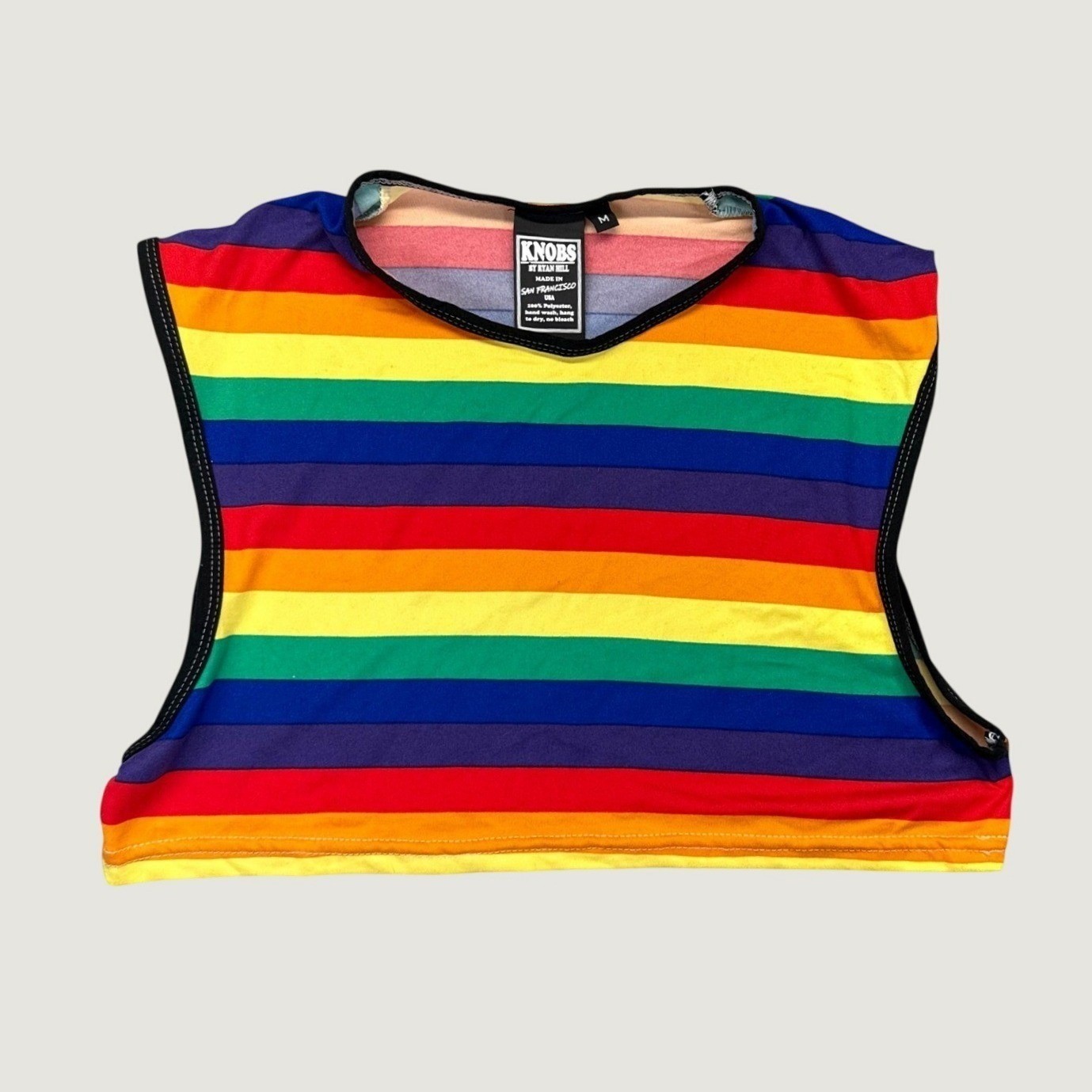Rainbow Striped MD Rave Festival Queer Fashion LGBTQ Colorful 90s Pride Retro