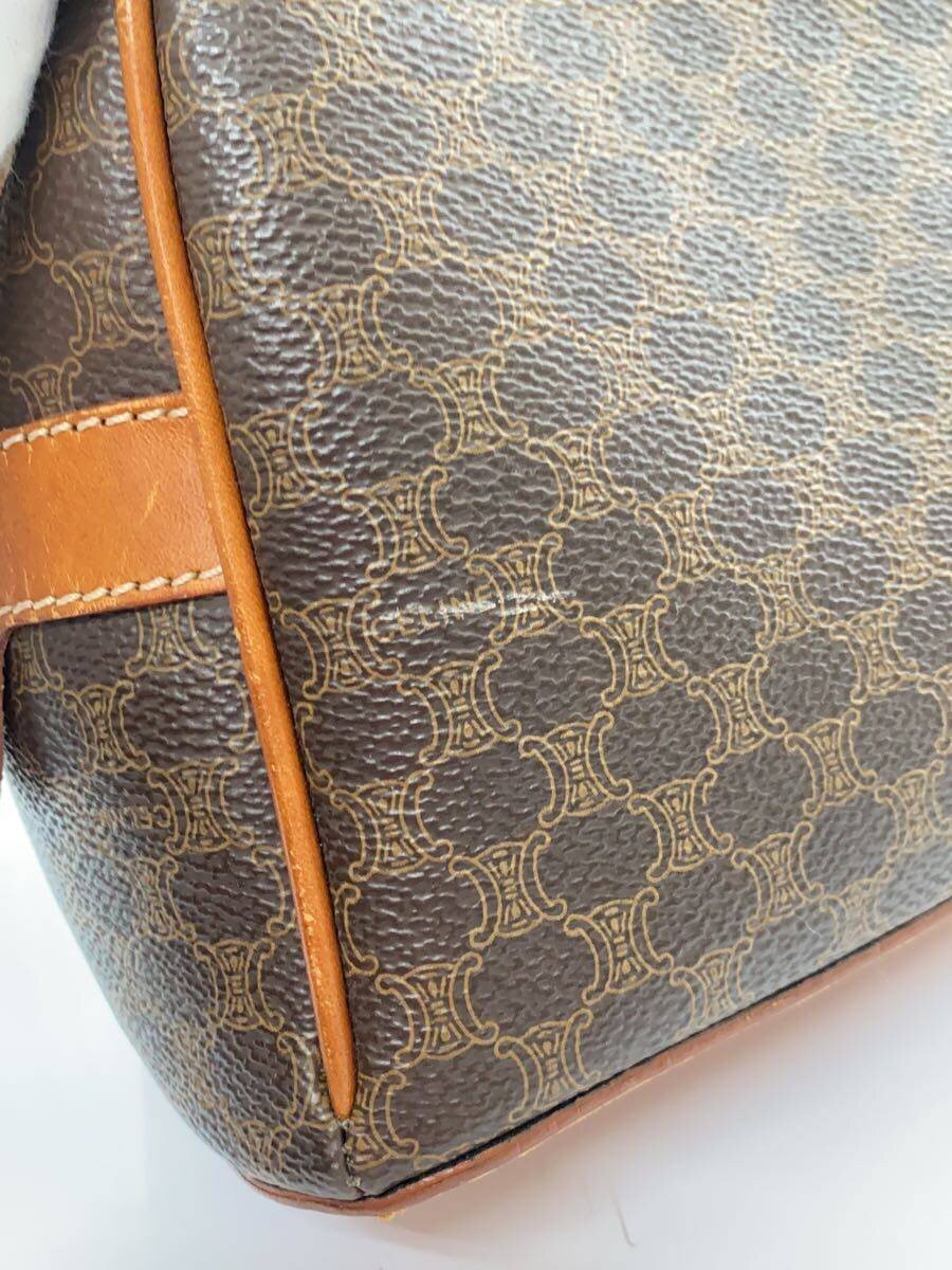 CELINE Macadam Round Half Moon PVC BRW Allover