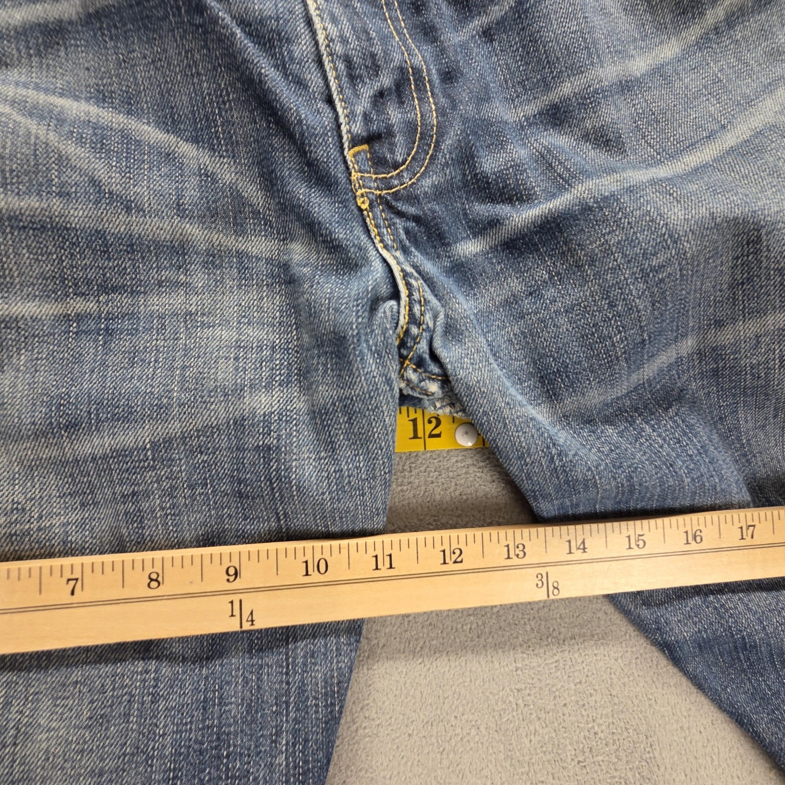 Vintage Levis Engineered Jeans Mens 34×34 Blue Honeycomb Whiskers Zip Fly