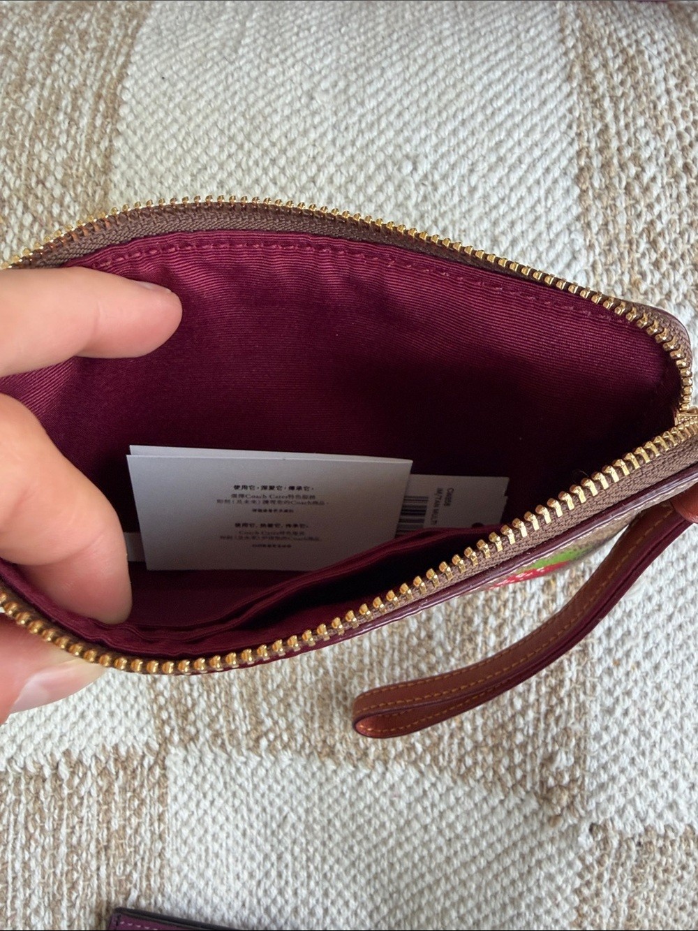 NWT Coach Zip Wristlet in Signature Canvas with Sticker Print [limited edition]