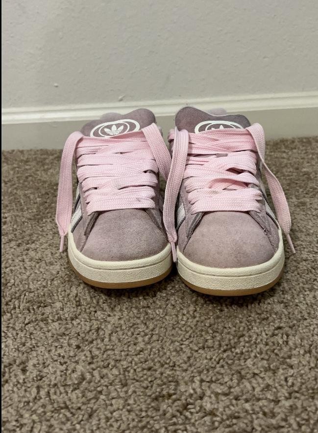 adidas Campus ’00s Athletic Shoe Clear Pink / White / Gum JR1376 Size 8