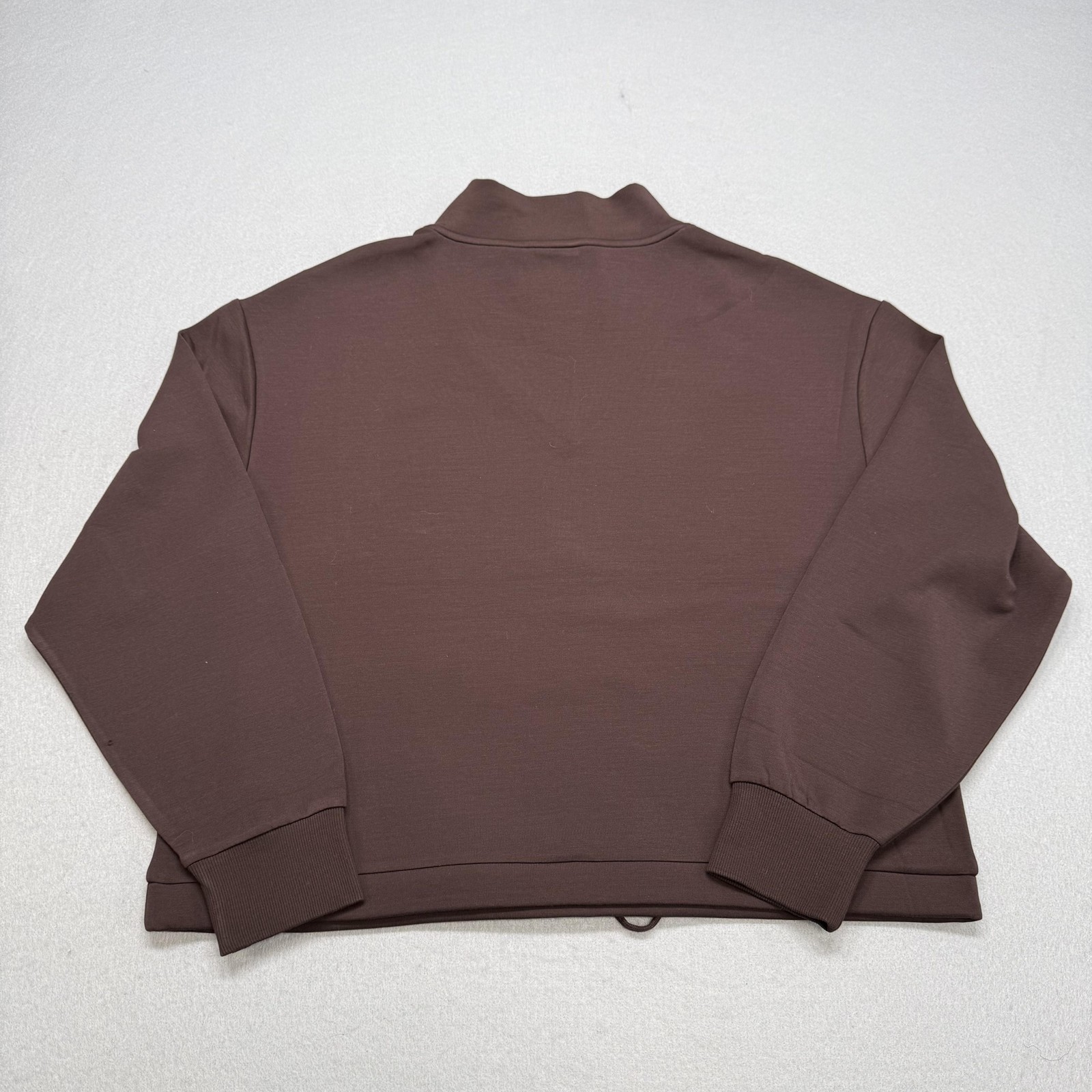 Varley Sweatshirt Womens XL Brown DoubleSoft Betsy Mock Neck Pullover VAR00797