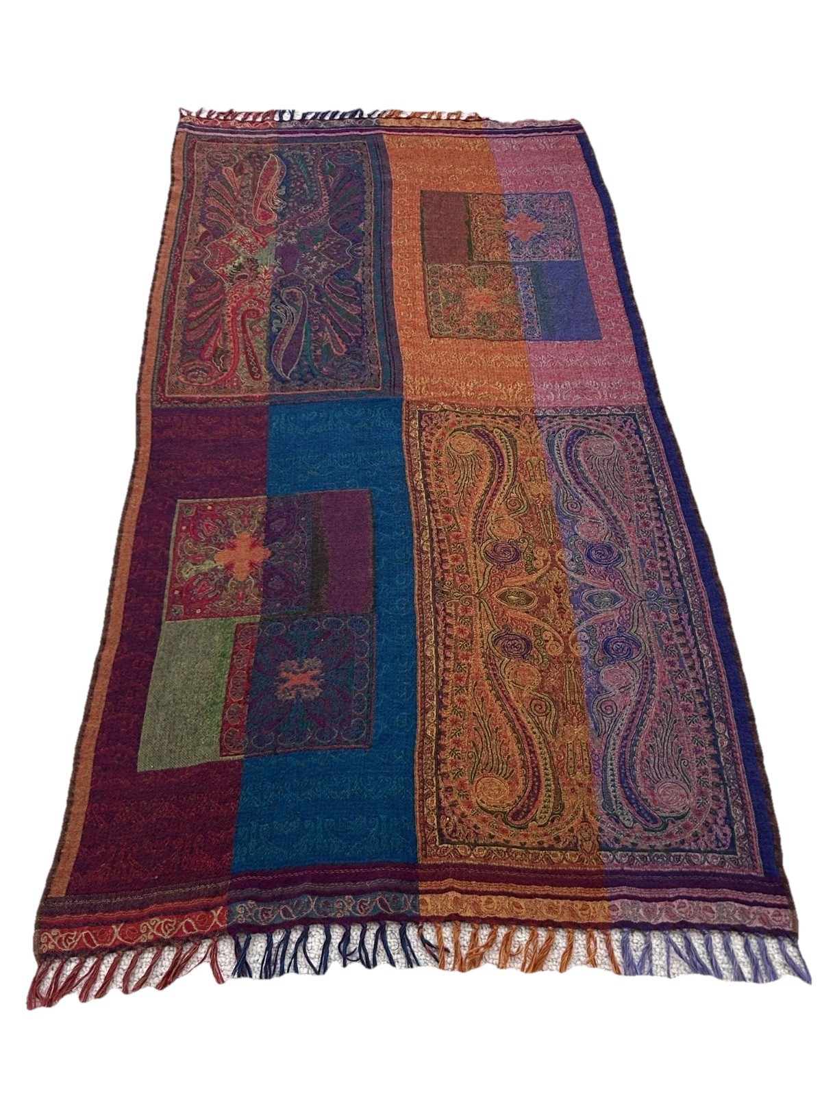 Moksha Fine Wovens 100% Pure New Wool 75″ Length x 36″ Width Throw / Pashmina